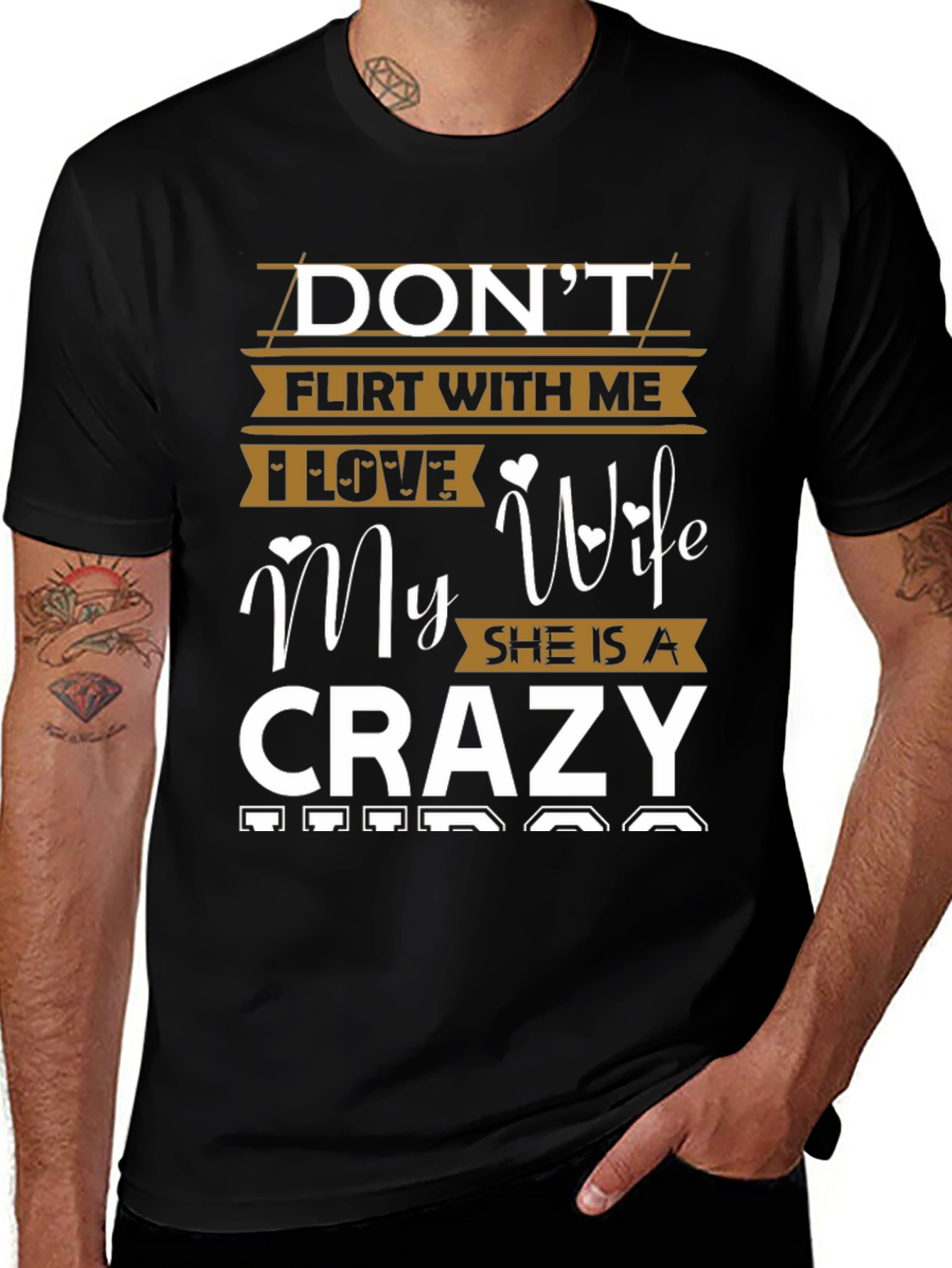 Dont Flirt With Me Crazy Wife T-Shirt