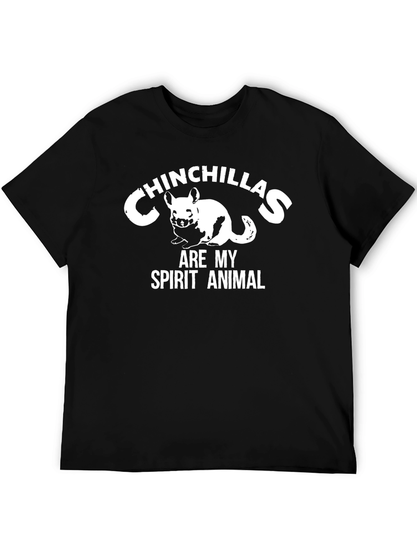Chinchillas Are My Spirit Animal Black T-Shirt