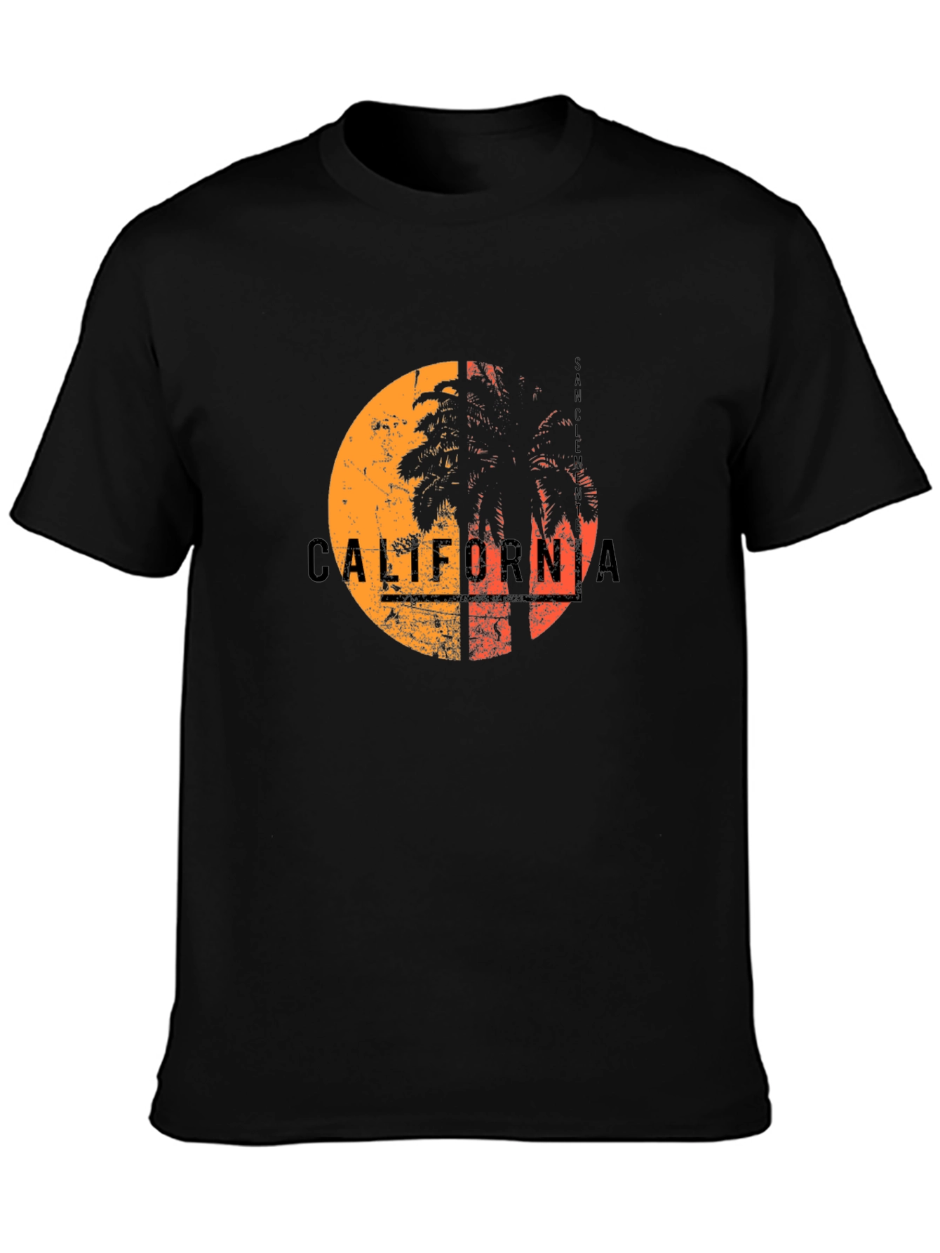 California Sunset Palm Tree Graphic T-Shirt