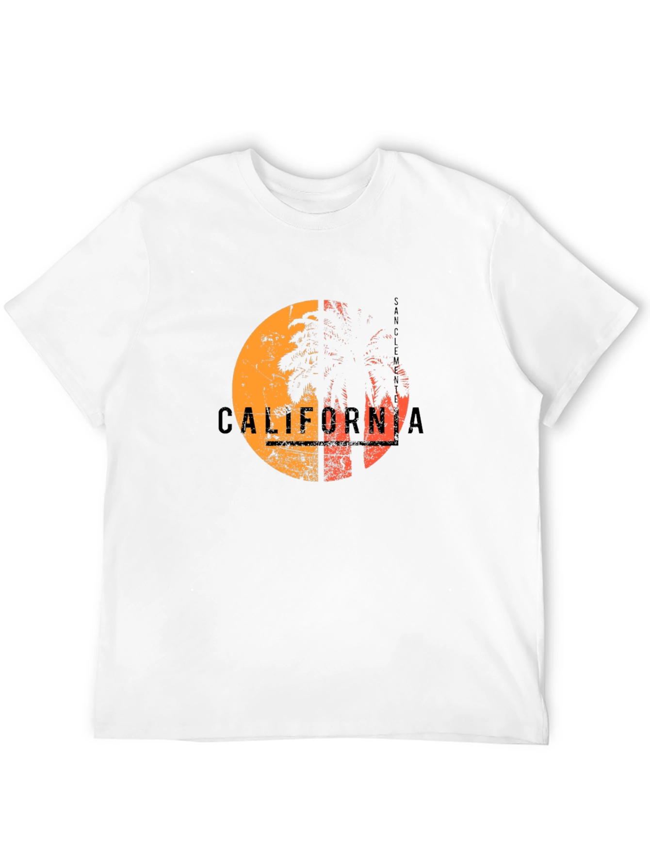 California Sunset Palm Tree Graphic T-Shirt