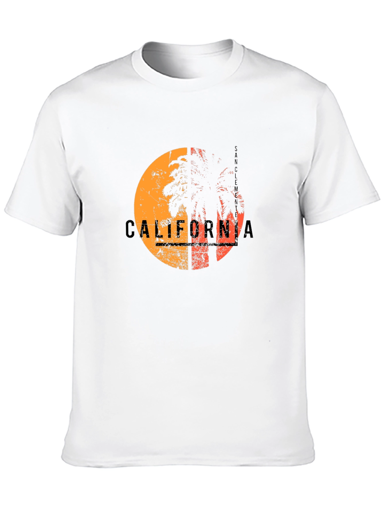 California Sunset Palm Tree Graphic T-Shirt