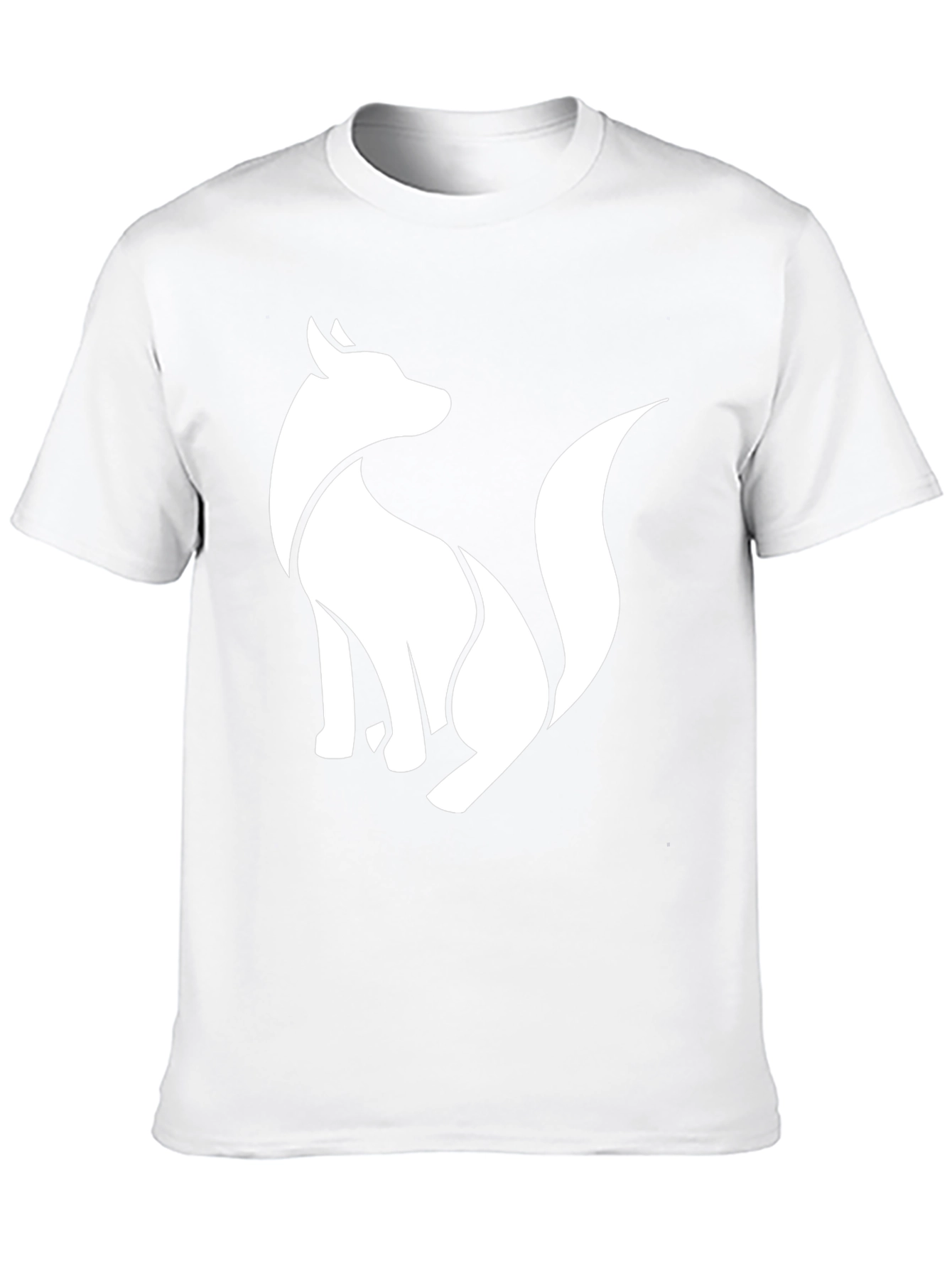 Modern Fox Graphic Black T-Shirt