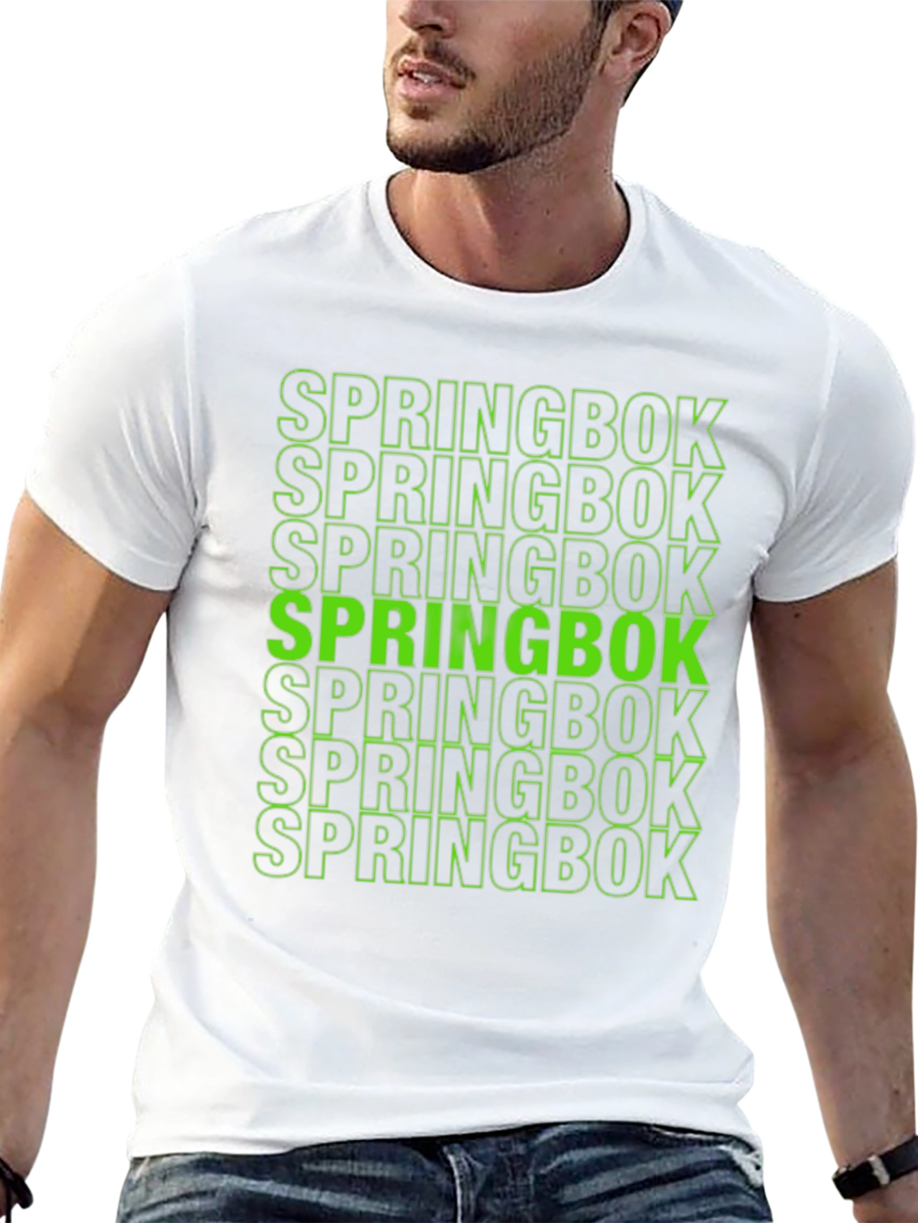 Springbok Bold Graphic Print Black T-Shirt