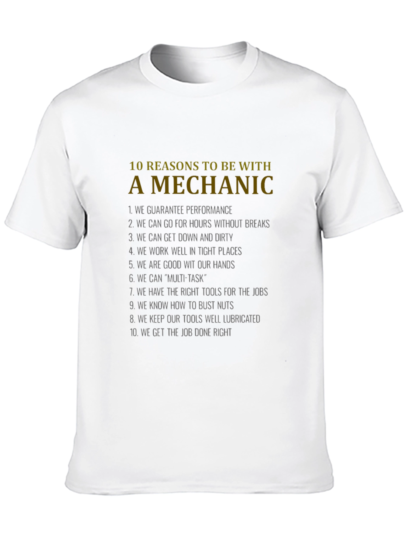10 Reasons Mechanic T-Shirt - Funny Mechanic Gift