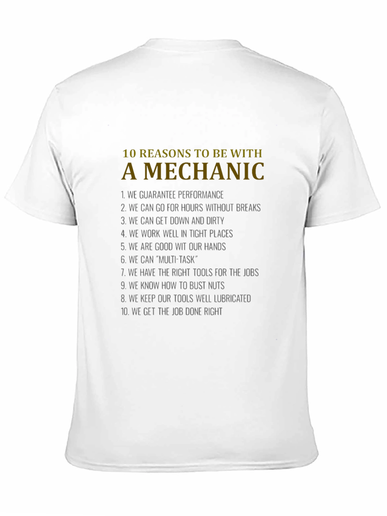 10 Reasons Mechanic T-Shirt - Funny Mechanic Gift