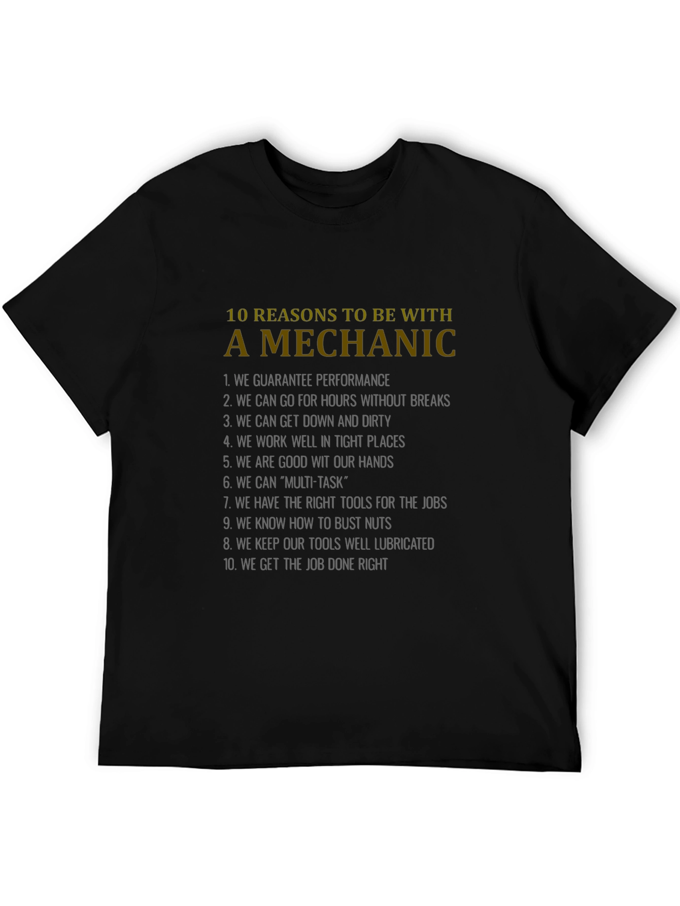10 Reasons Mechanic T-Shirt - Funny Mechanic Gift
