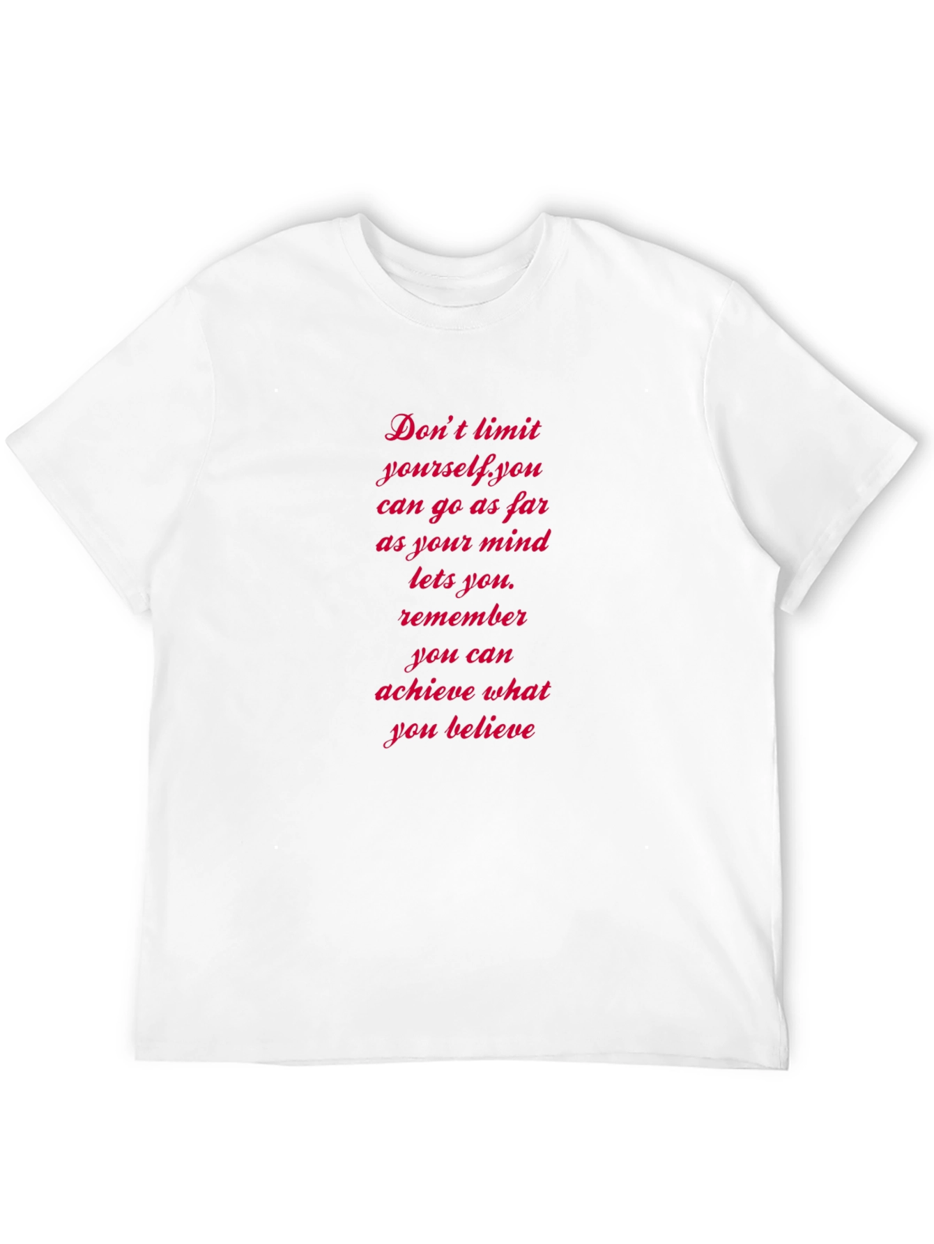 Motivational T-Shirt - Dont Limit Yourself Black Crew Neck