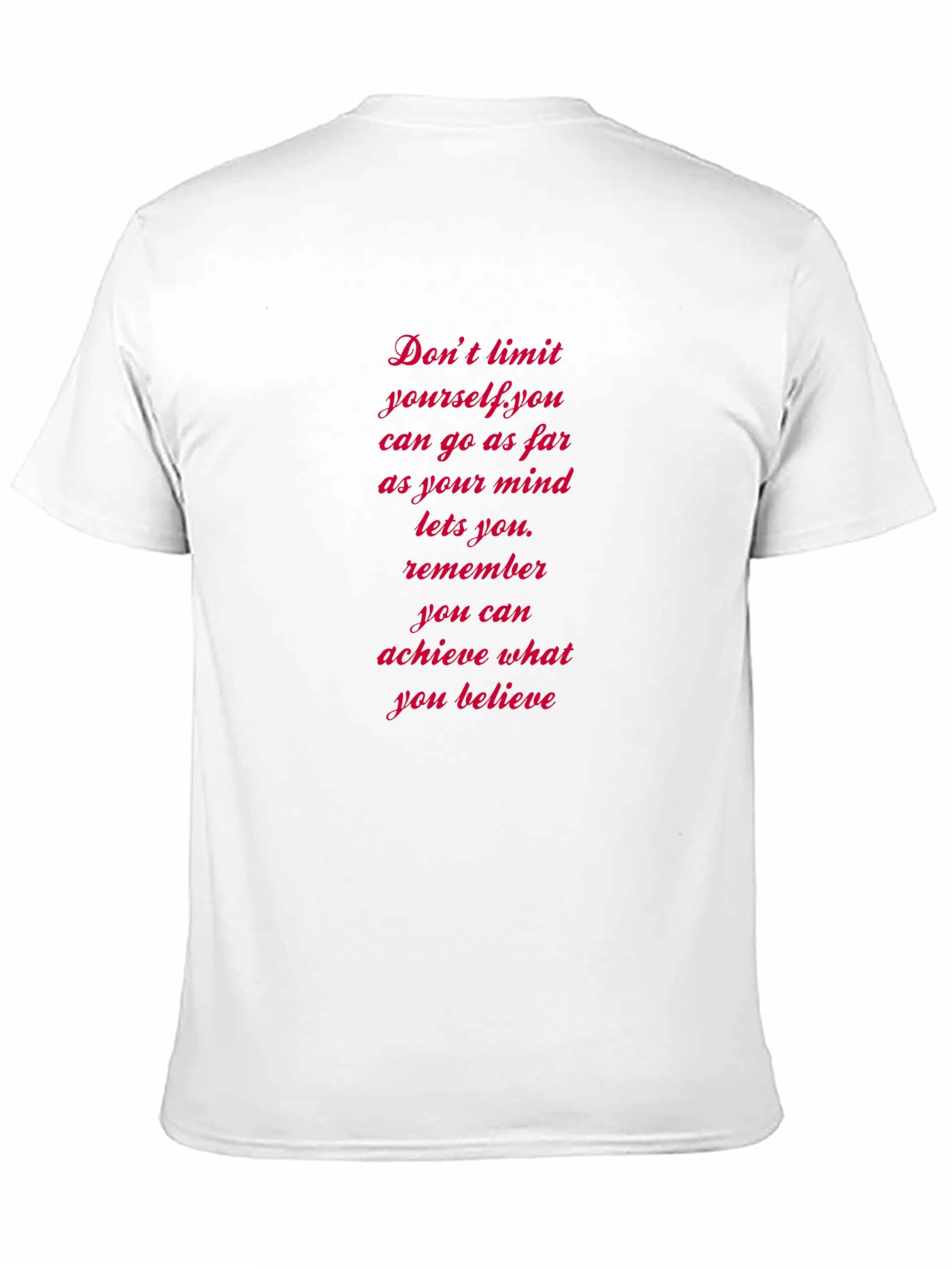 Motivational T-Shirt - Dont Limit Yourself Black Crew Neck