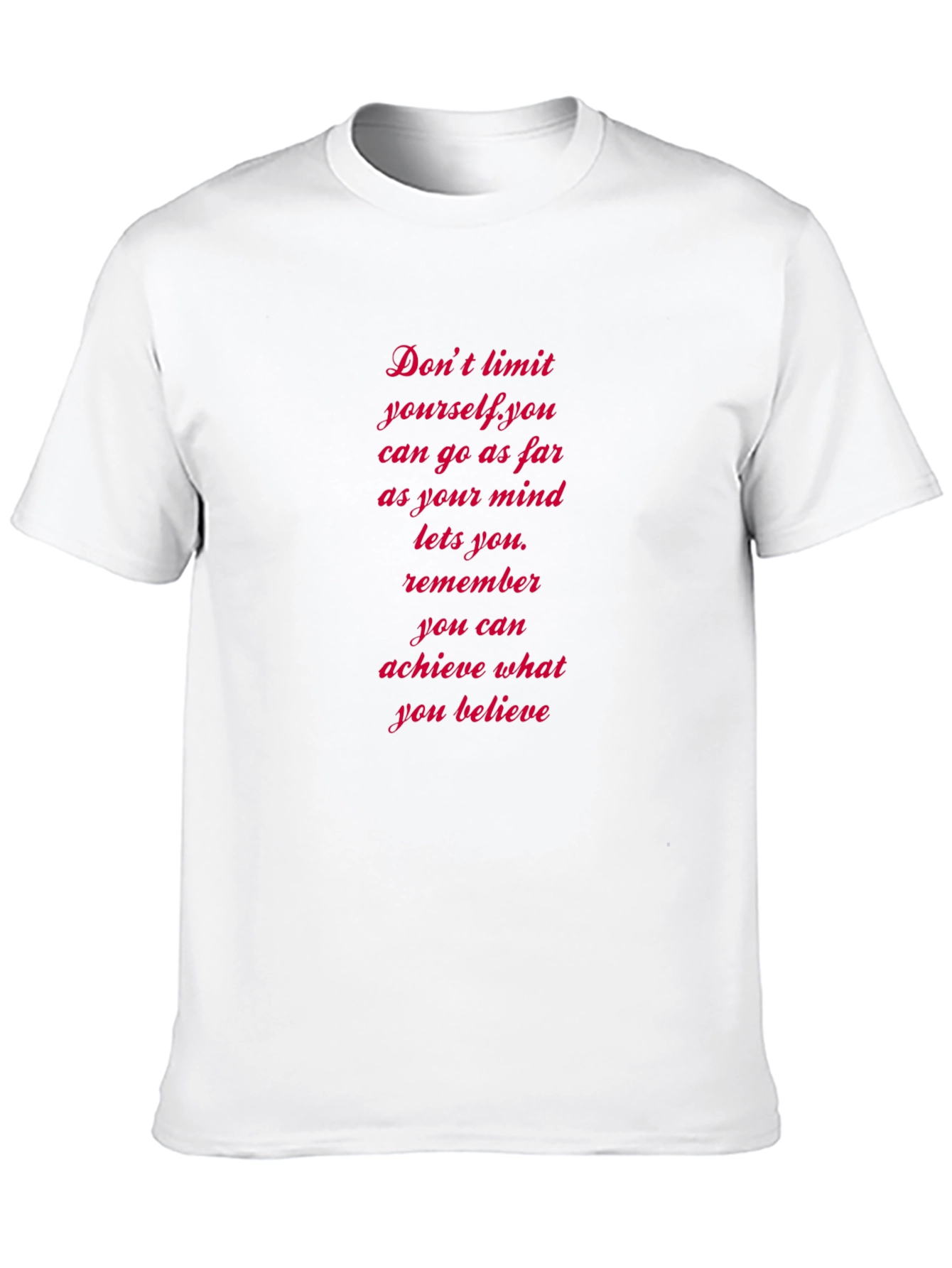 Motivational T-Shirt - Dont Limit Yourself Black Crew Neck