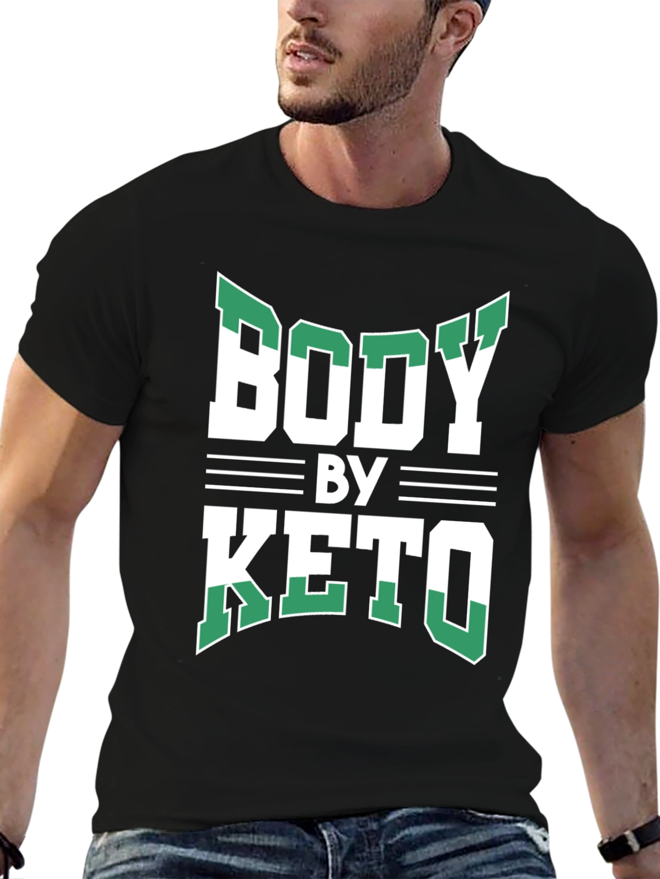 Body By Keto T-Shirt - Black Graphic Tee