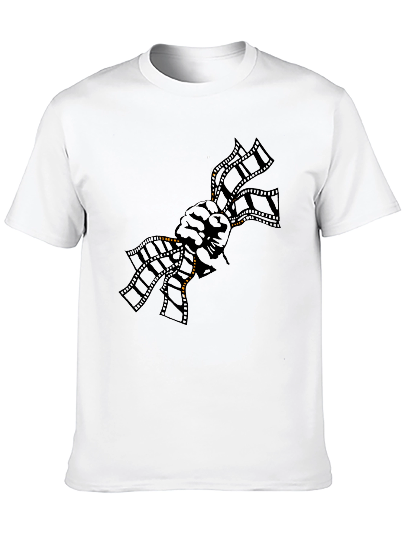 Graphic Print Black Crewneck T-Shirt