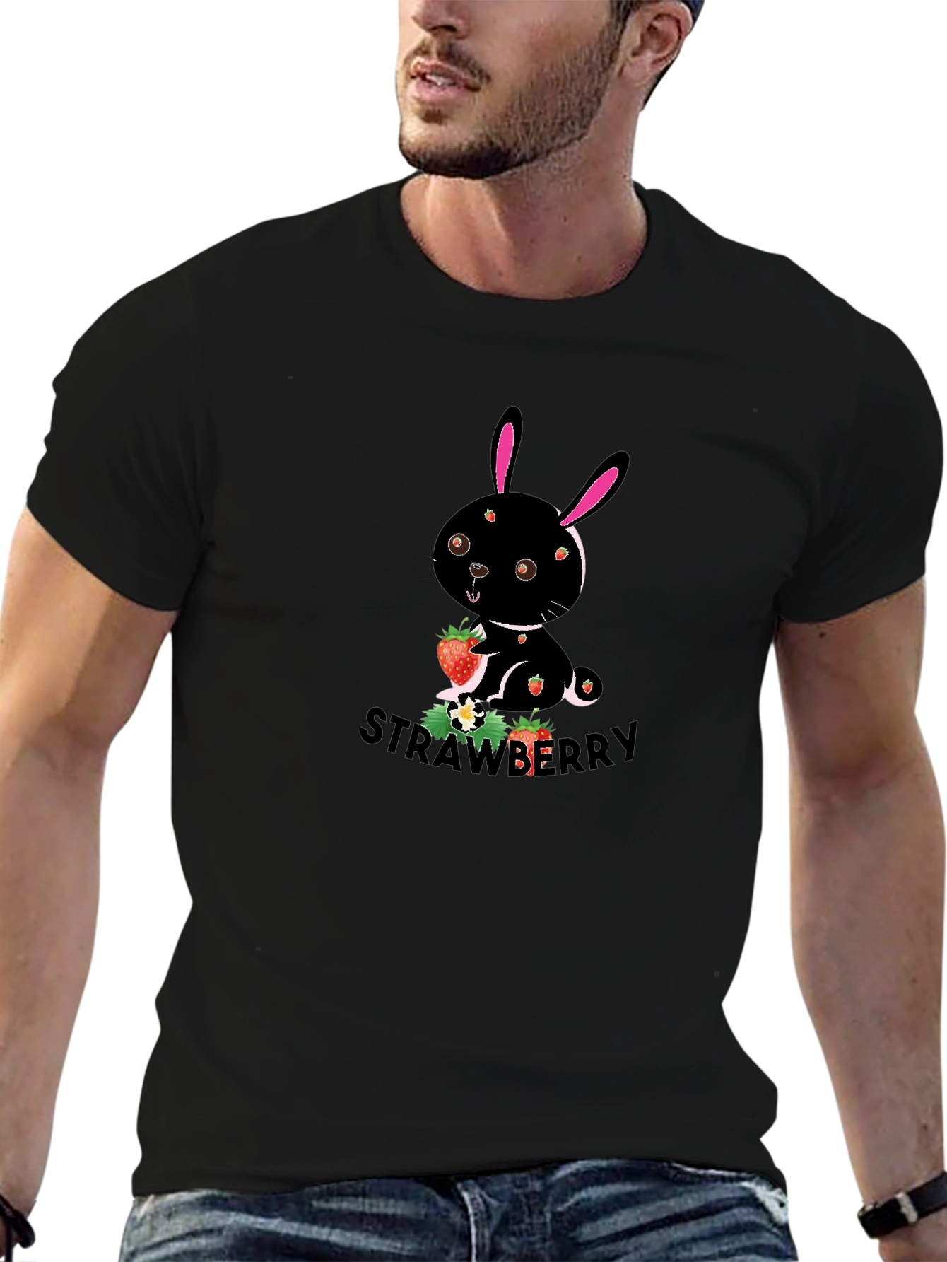 Strawberry Bunny Graphic T-Shirt