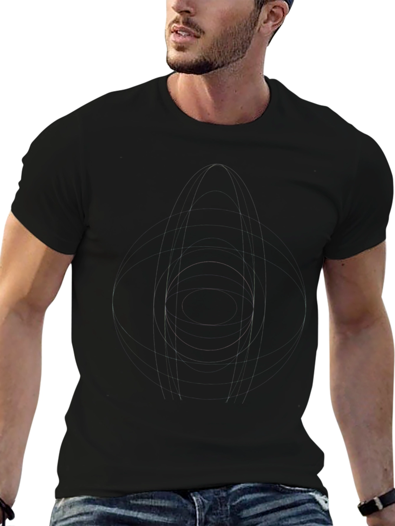 Mens Classic Black Cotton Blend T-Shirt