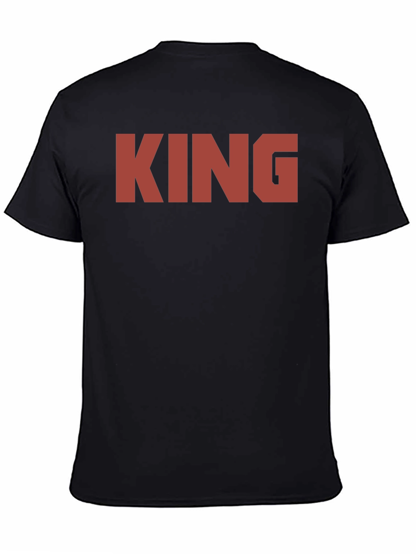 Bold King Graphic Tee - Black Crew Neck Shirt
