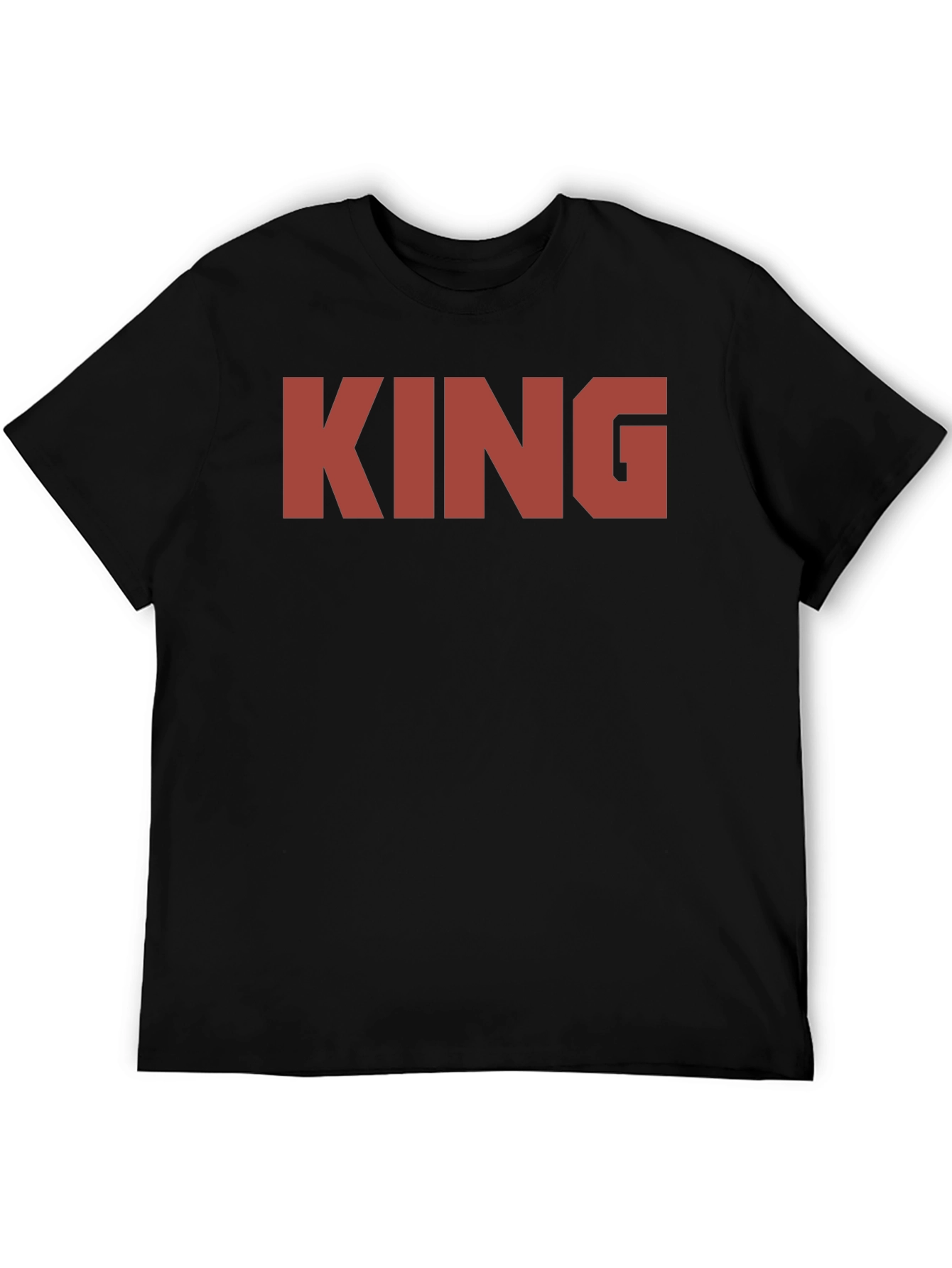 Bold King Graphic Tee - Black Crew Neck Shirt