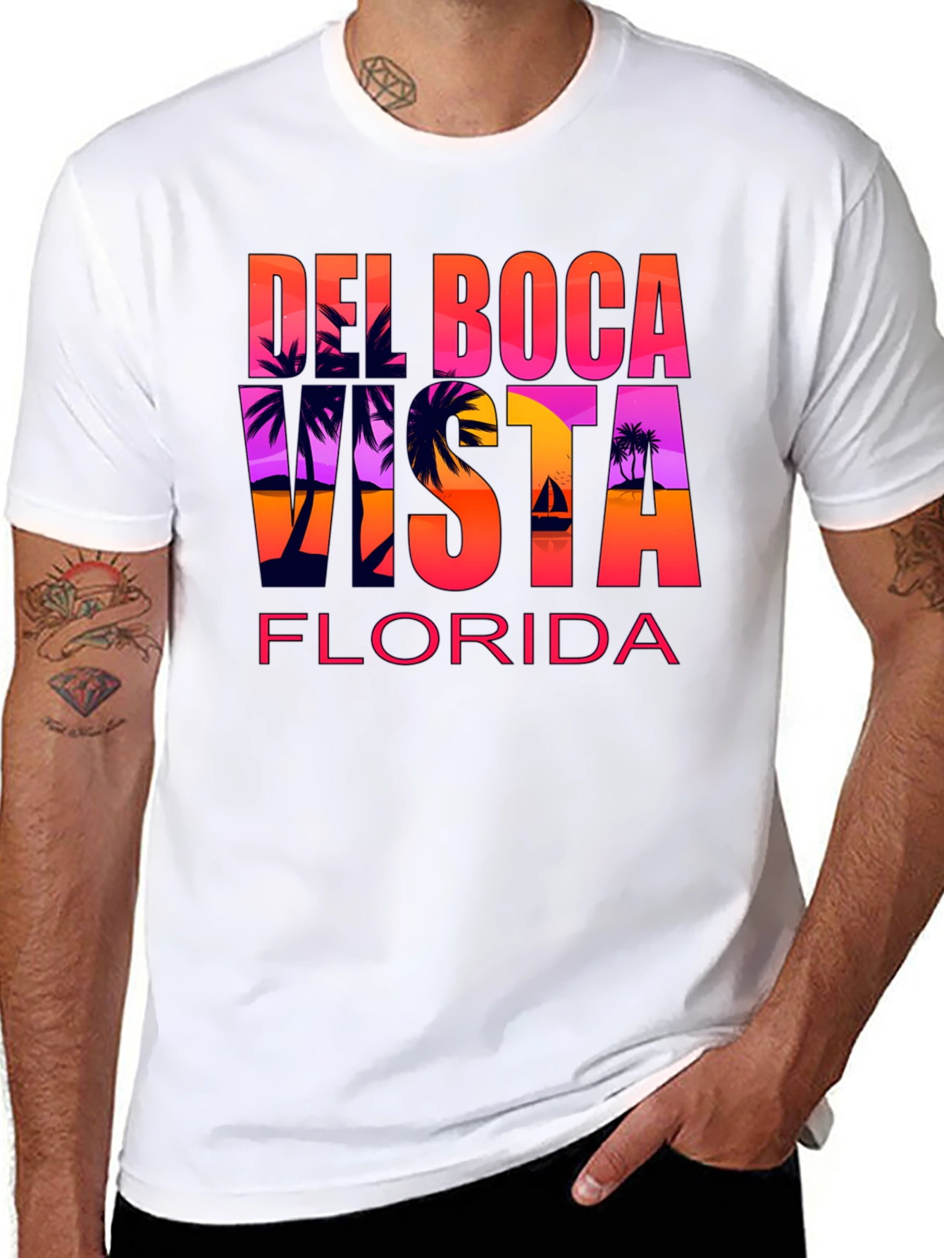 Del Boca Vista Florida T-Shirt - Black