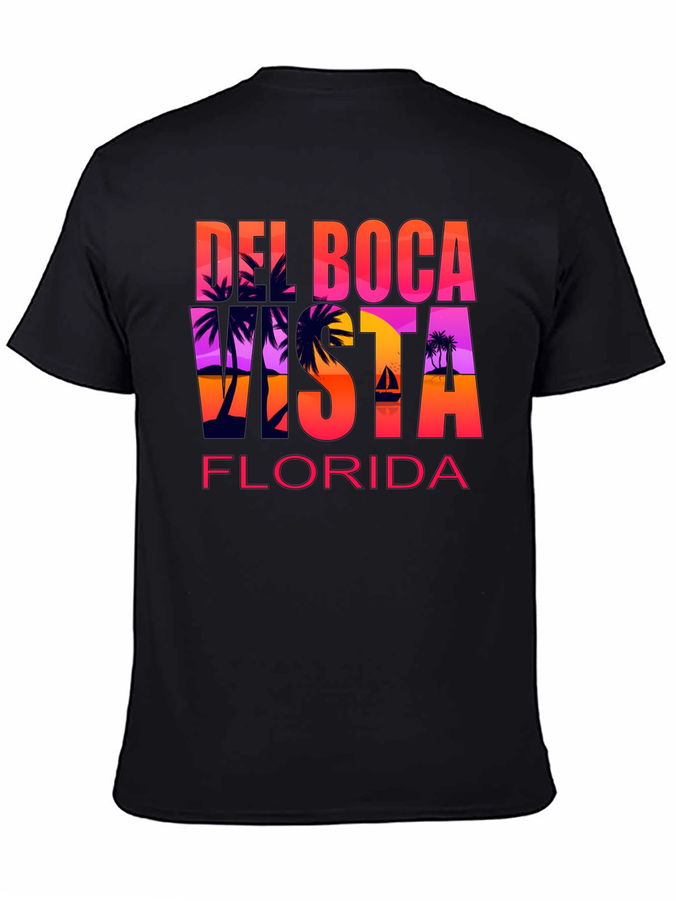 Del Boca Vista Florida T-Shirt - Black