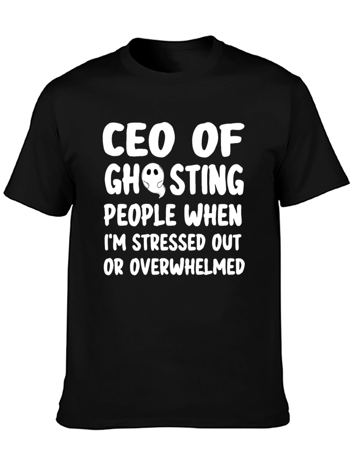 CEO of Ghosting Graphic Tee - Black Cotton Blend