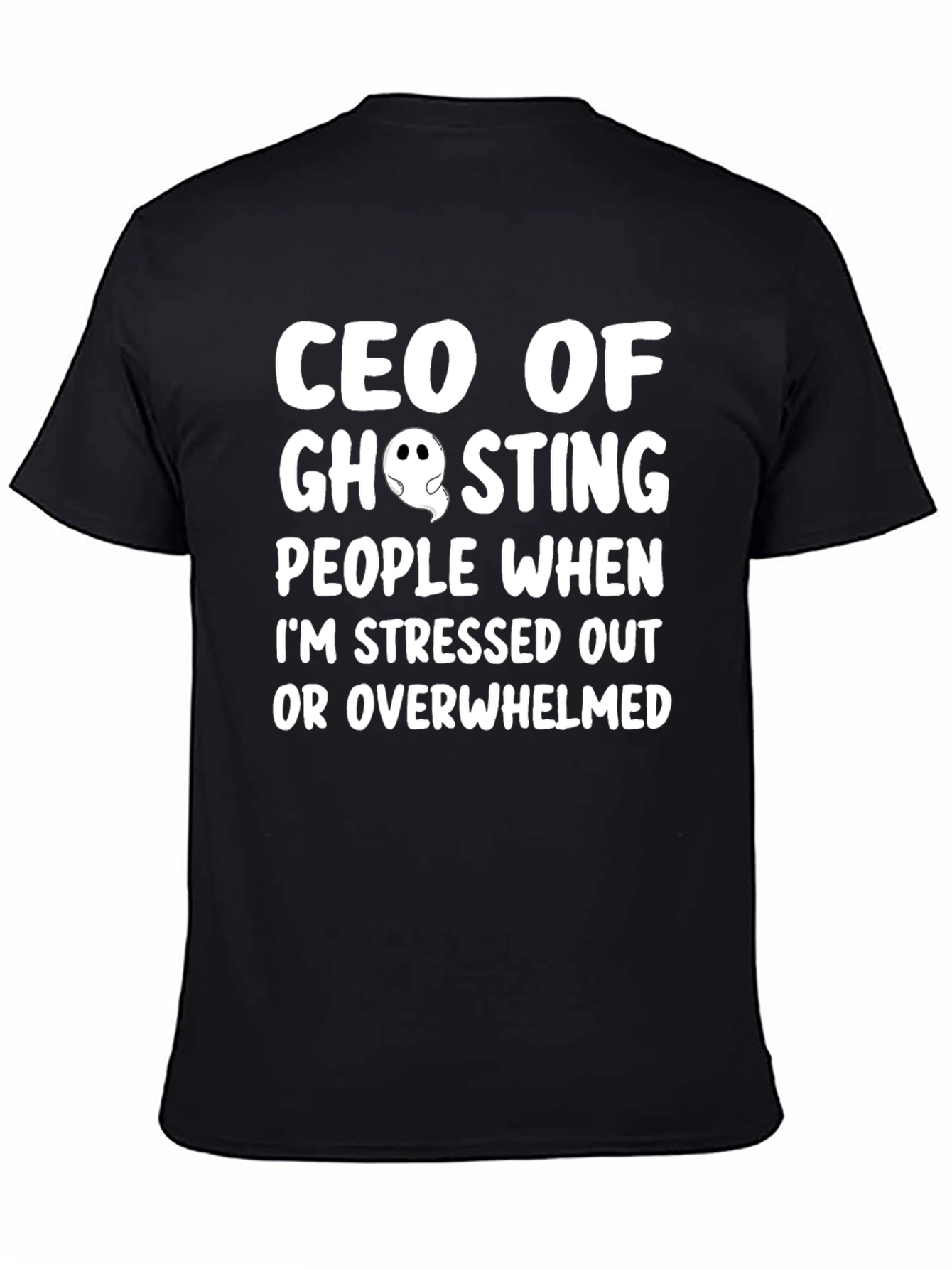 CEO of Ghosting Graphic Tee - Black Cotton Blend