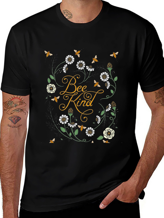 Bee Kind Graphic Tee - Black Unisex Shirt