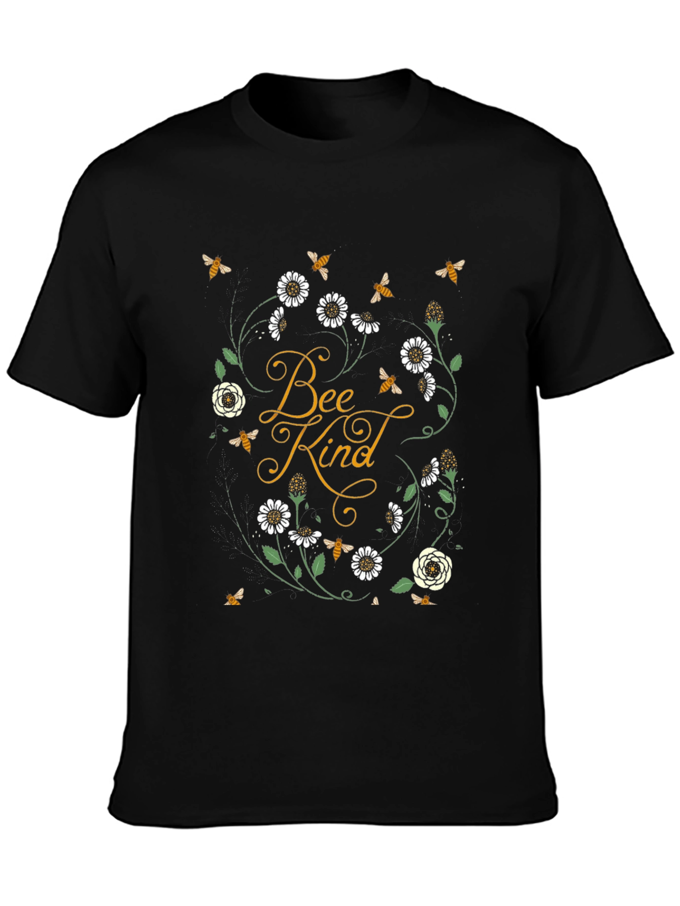Bee Kind Graphic Tee - Black Unisex Shirt