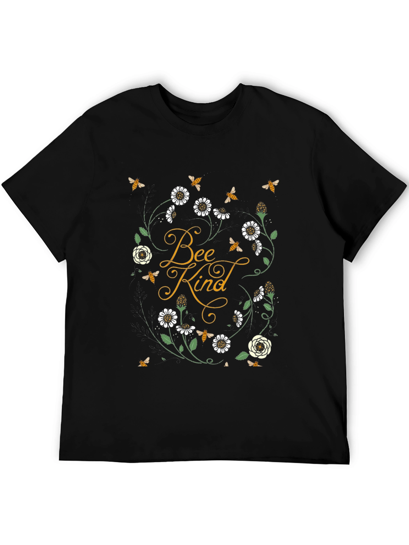 Bee Kind Graphic Tee - Black Unisex Shirt