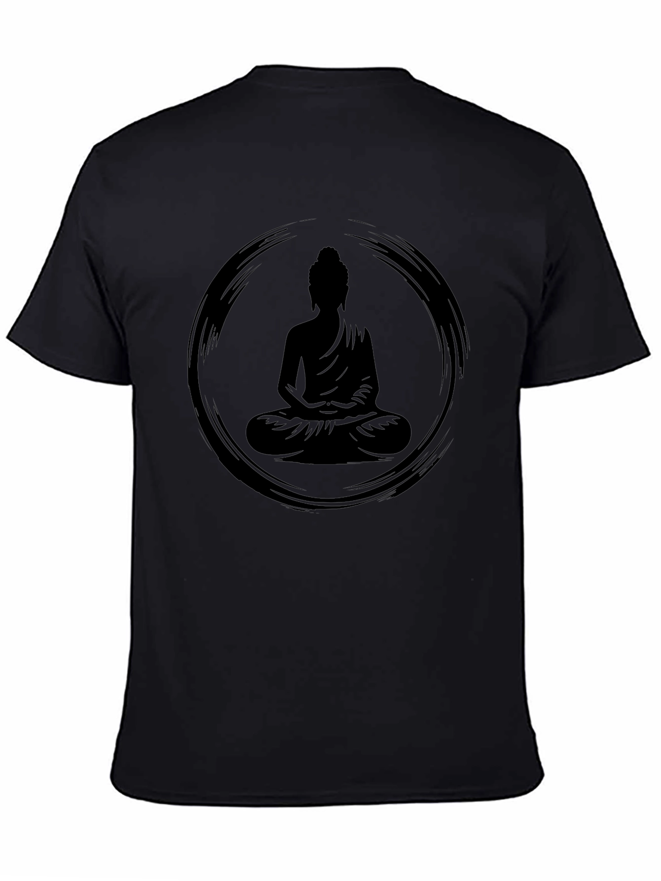 Buddha Zen Circle Graphic Tee - Black T-Shirt
