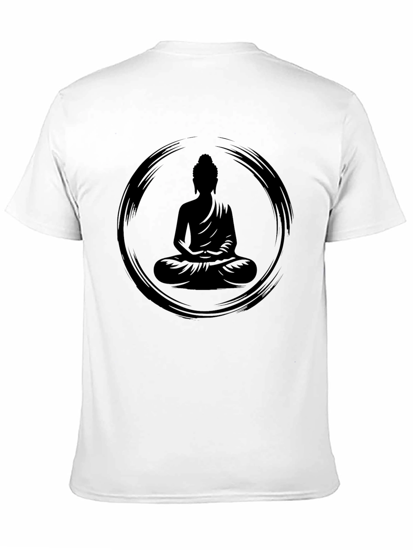 Buddha Zen Circle Graphic Tee - Black T-Shirt