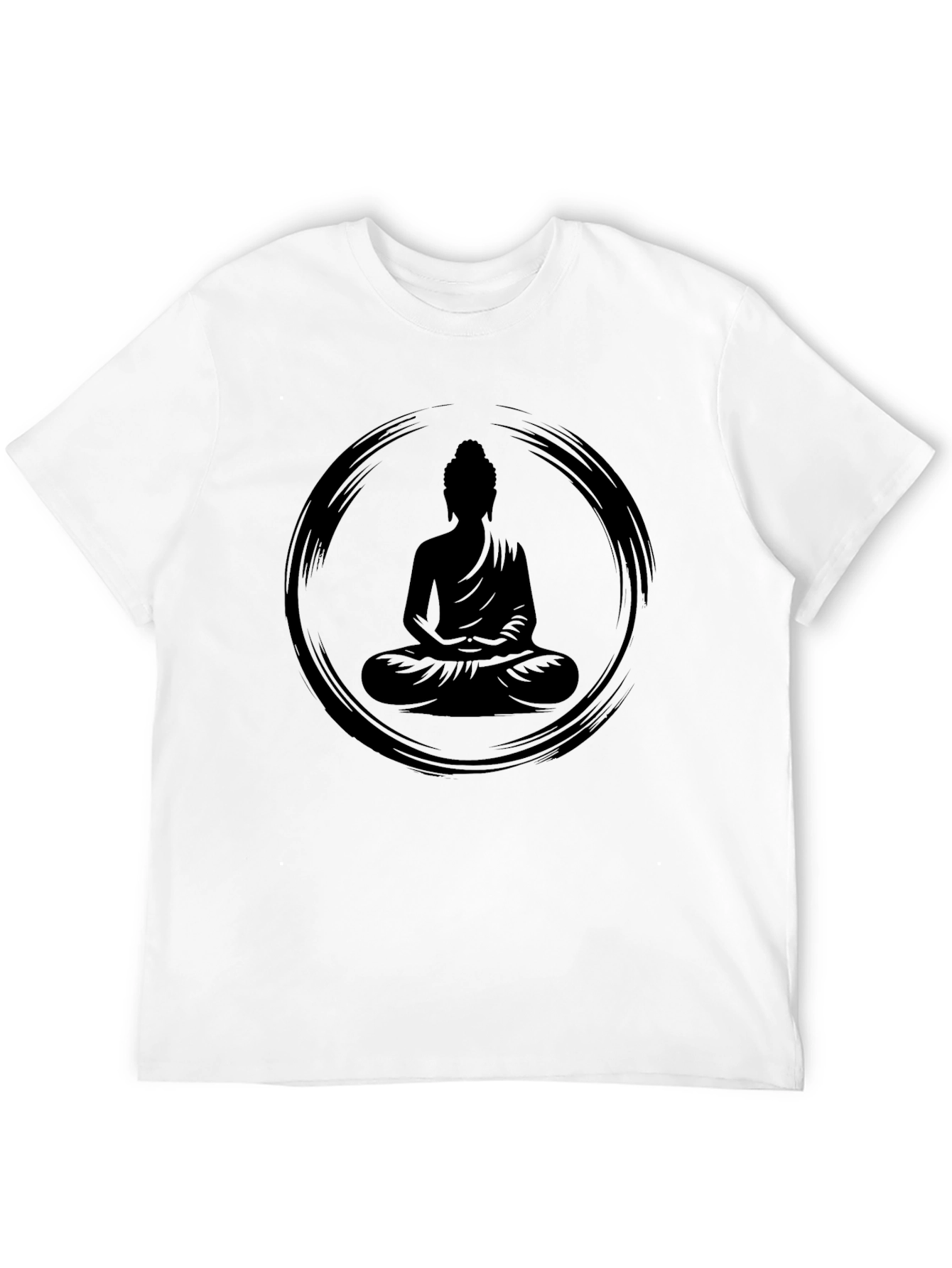 Buddha Zen Circle Graphic Tee - Black T-Shirt