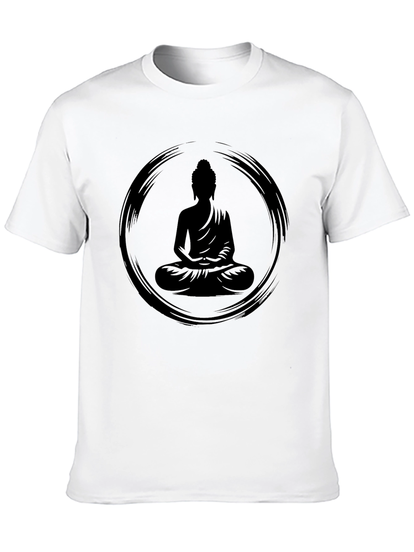 Buddha Zen Circle Graphic Tee - Black T-Shirt