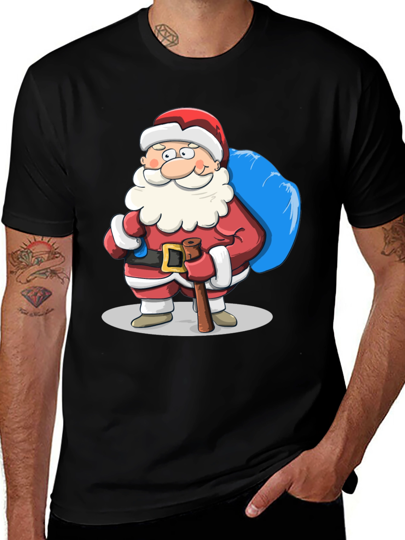 Santa Claus T-Shirt - Festive Holiday Apparel