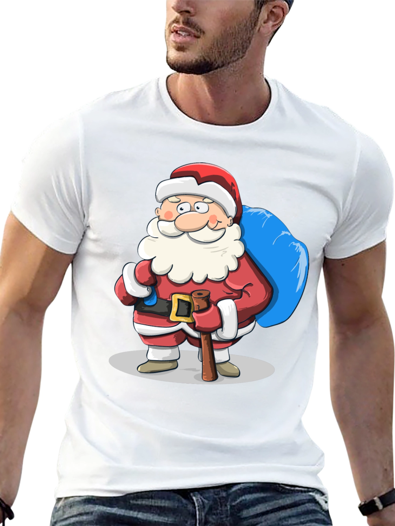 Santa Claus T-Shirt - Festive Holiday Apparel