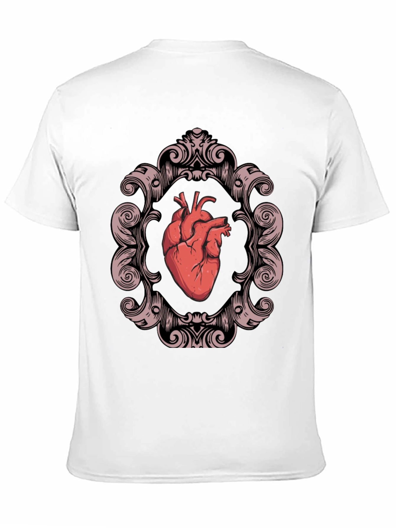 Anatomical Heart in Ornate Frame Graphic Tee
