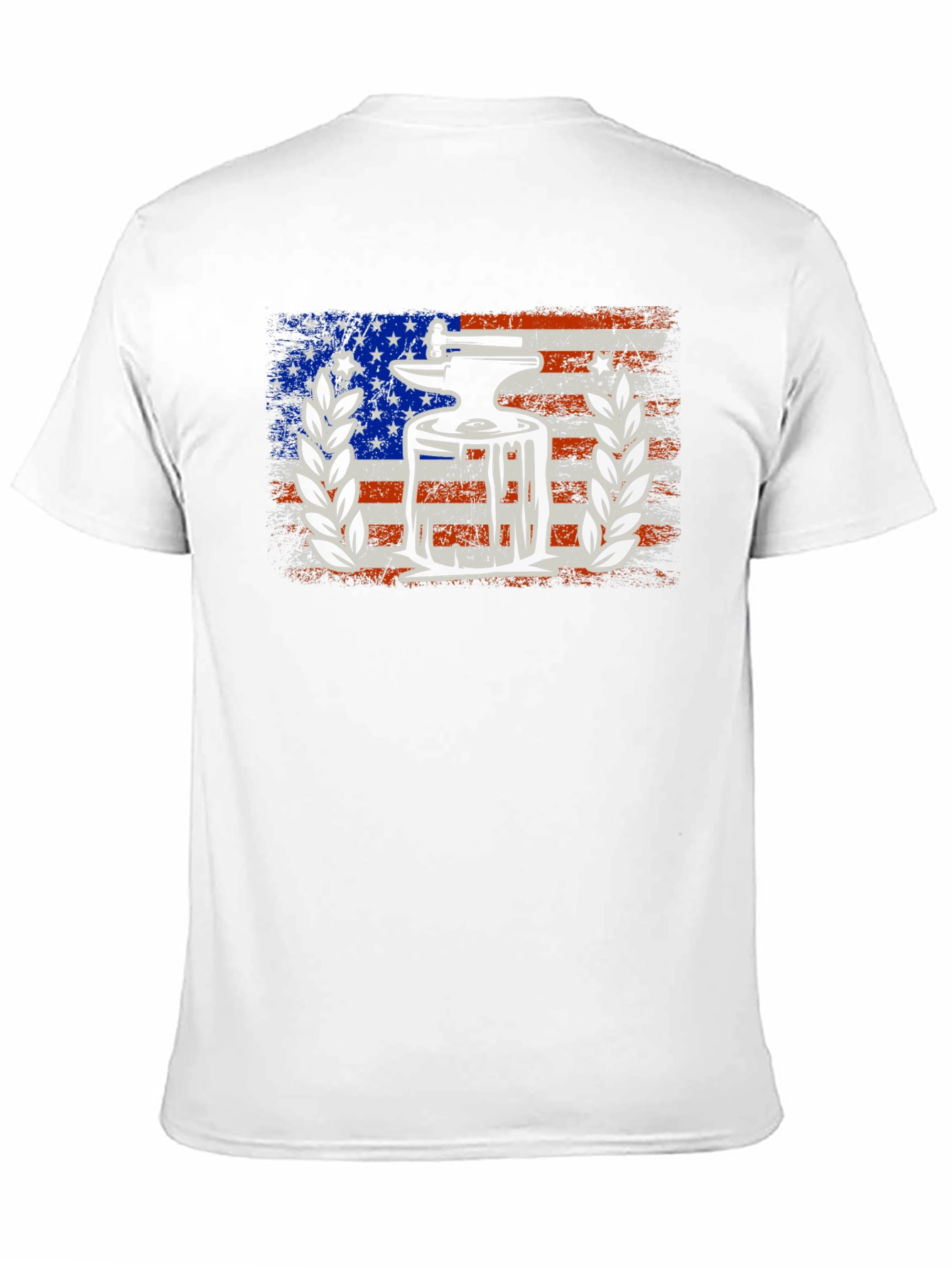 Anvil & Hammer Patriotic T-Shirt - USA Flag Design