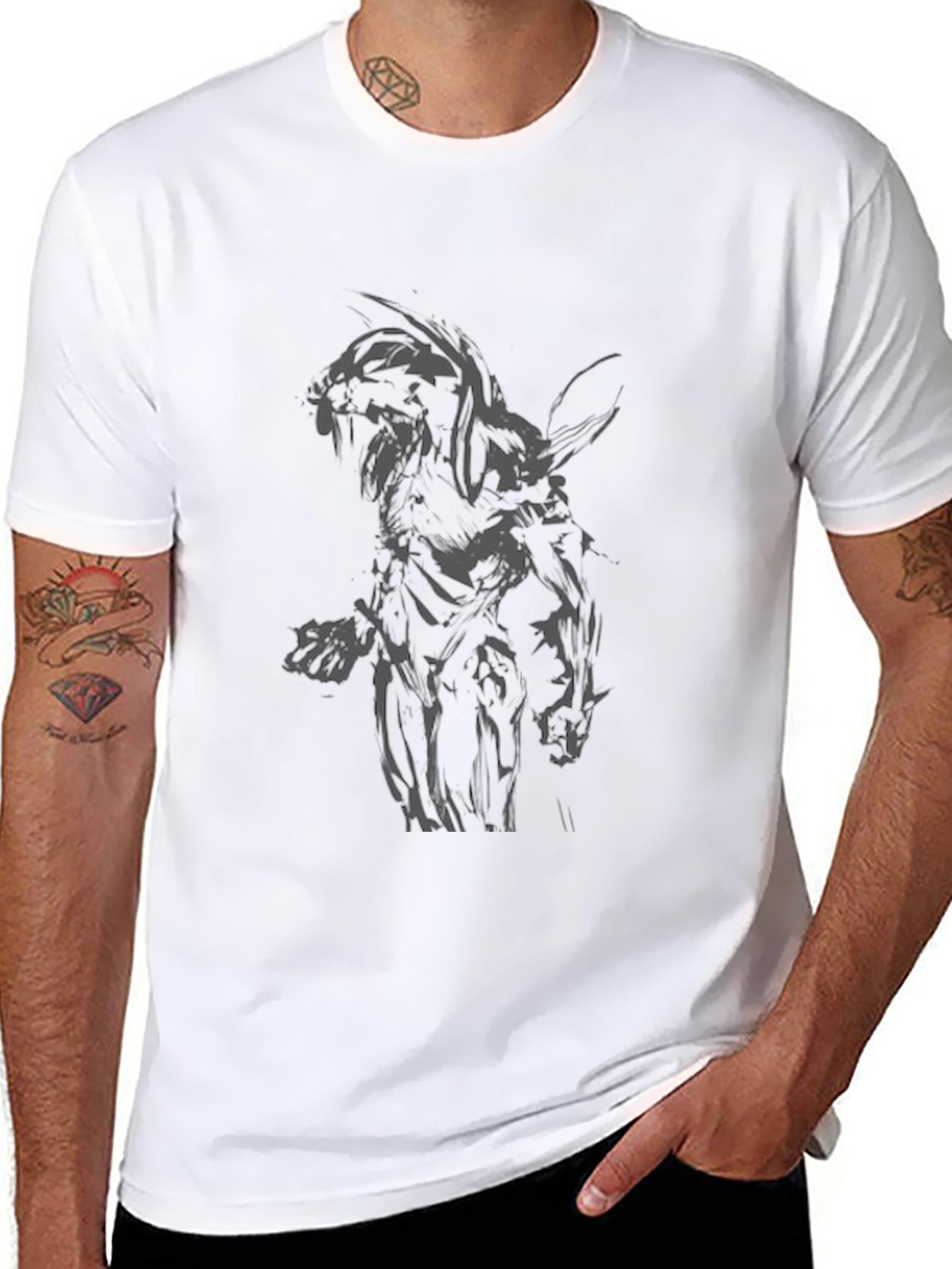 Mens Black Graphic T-Shirt