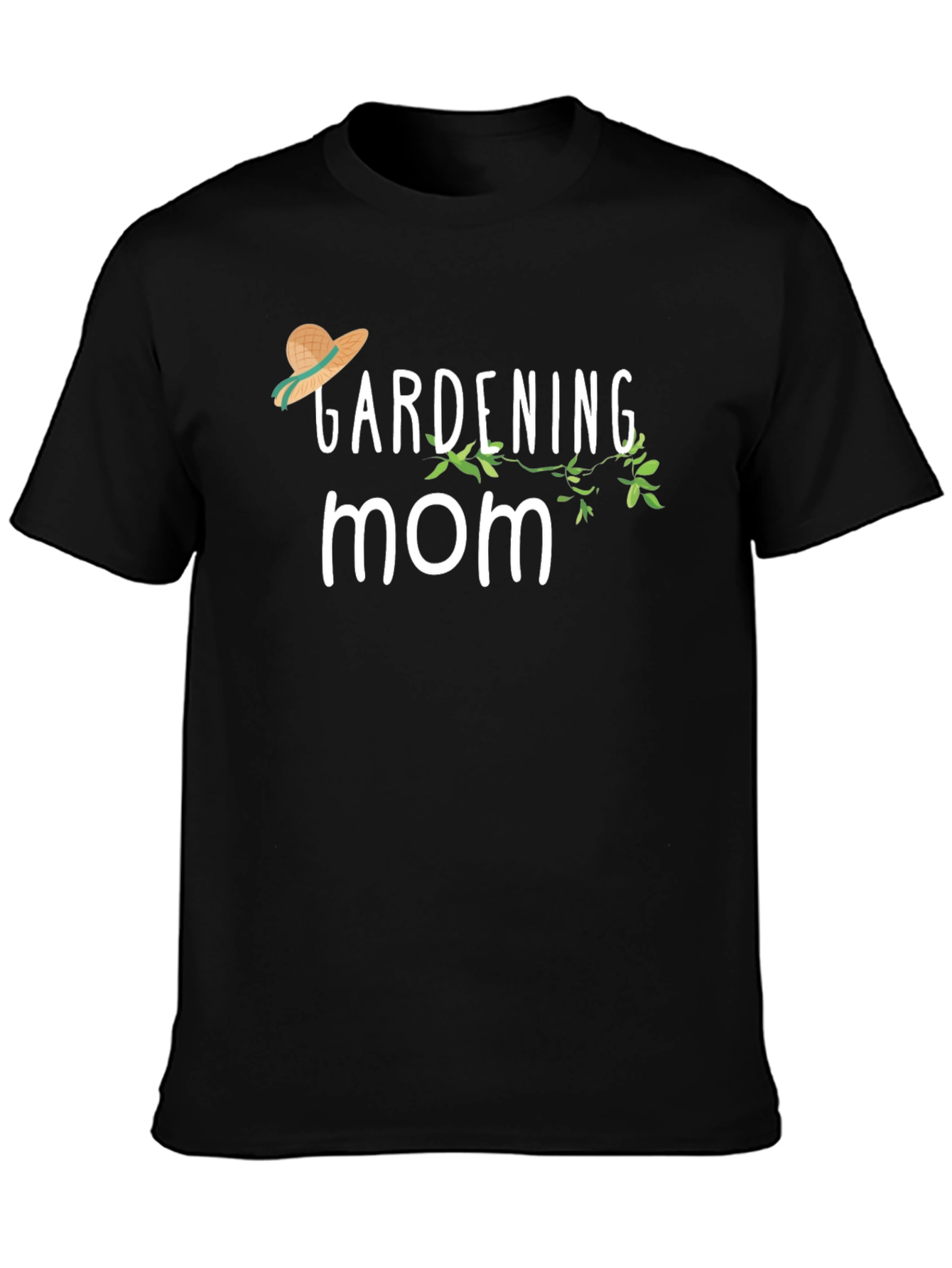 Gardening Mom Graphic T-Shirt - Black