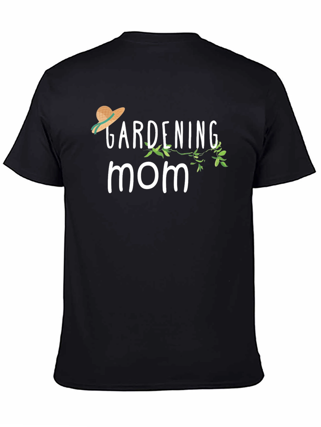 Gardening Mom Graphic T-Shirt - Black