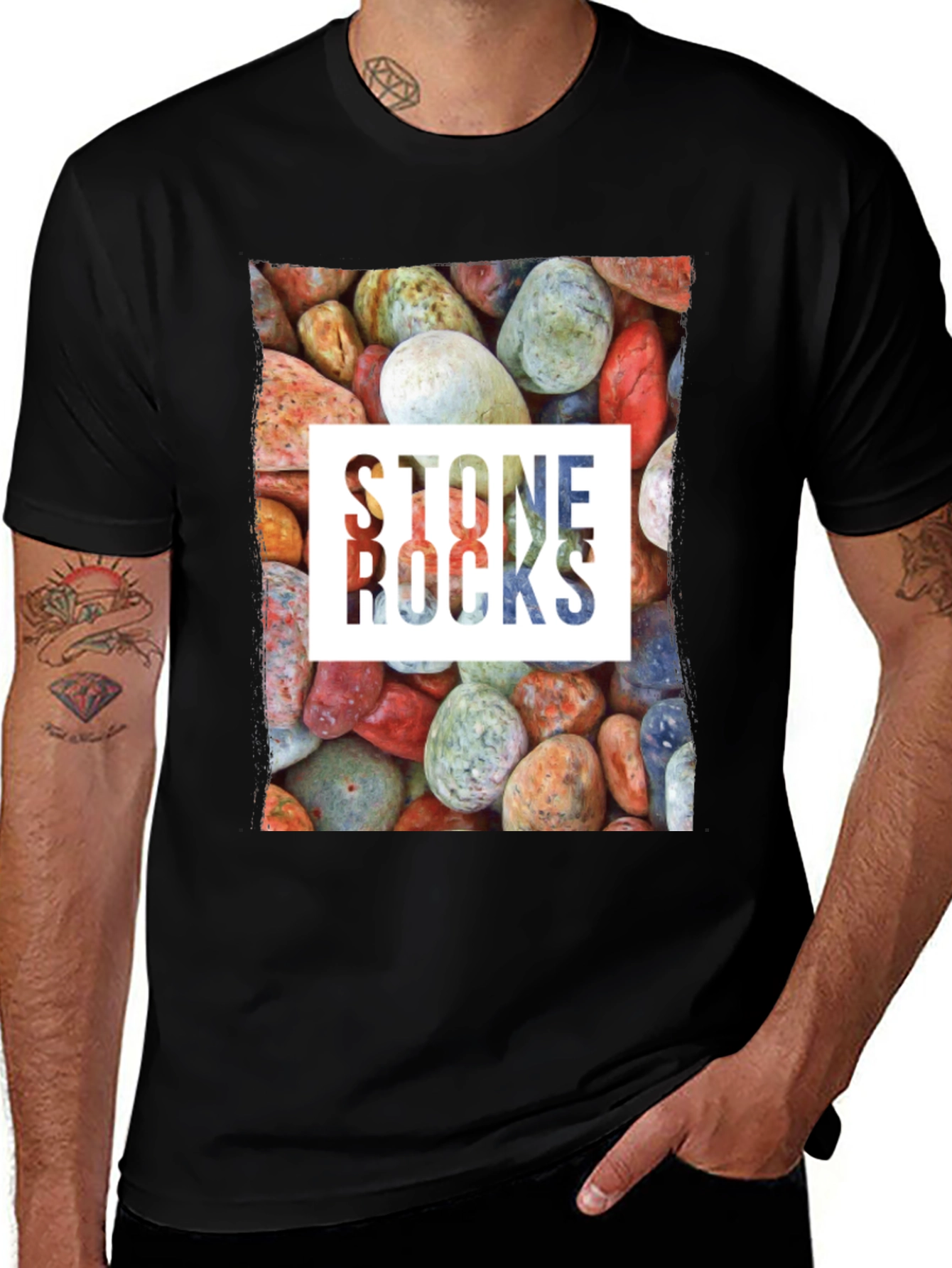 Stone Rocks Graphic Tee - Nature Lovers T-Shirt