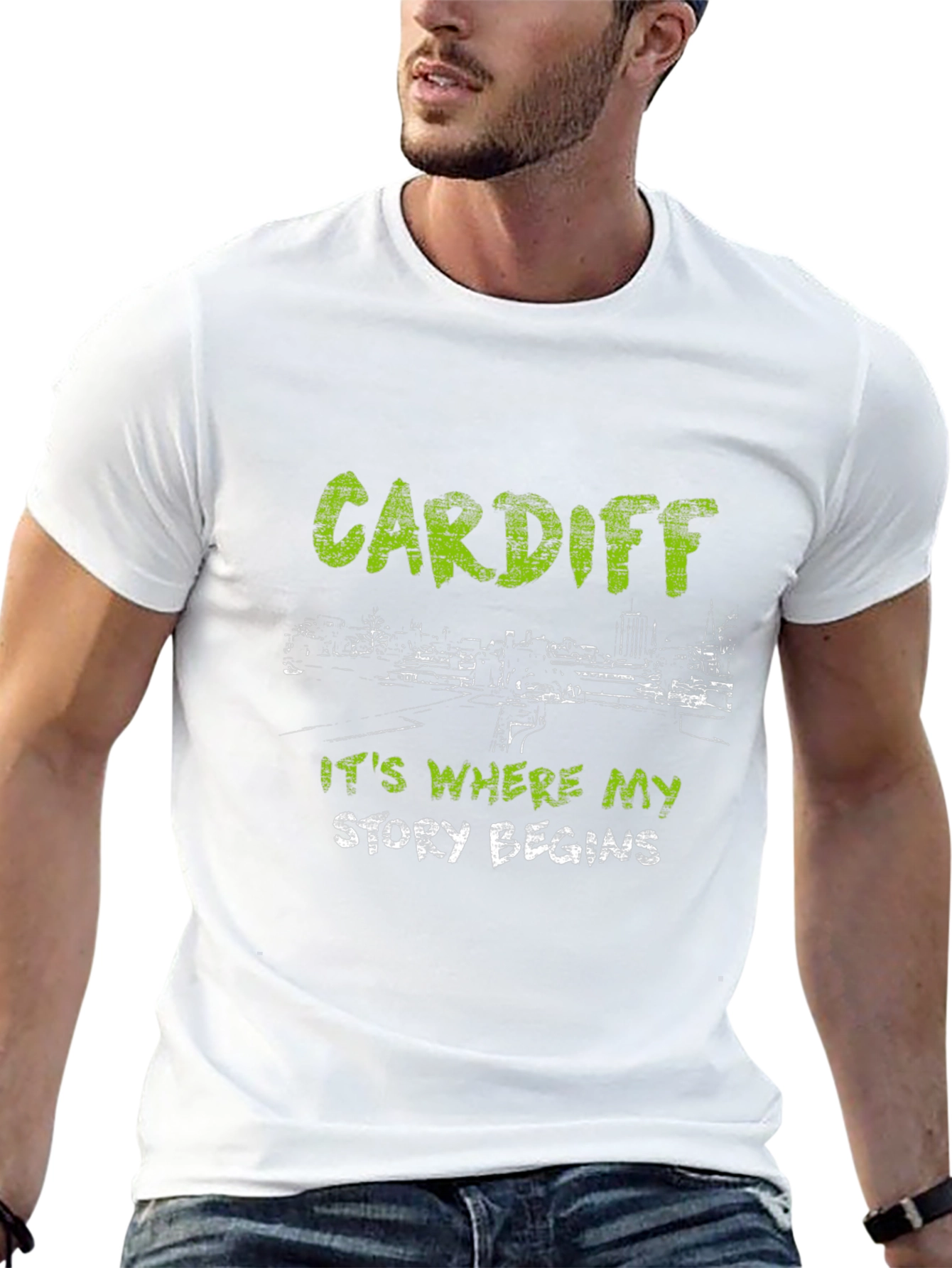 Cardiff Story Begins Black T-Shirt