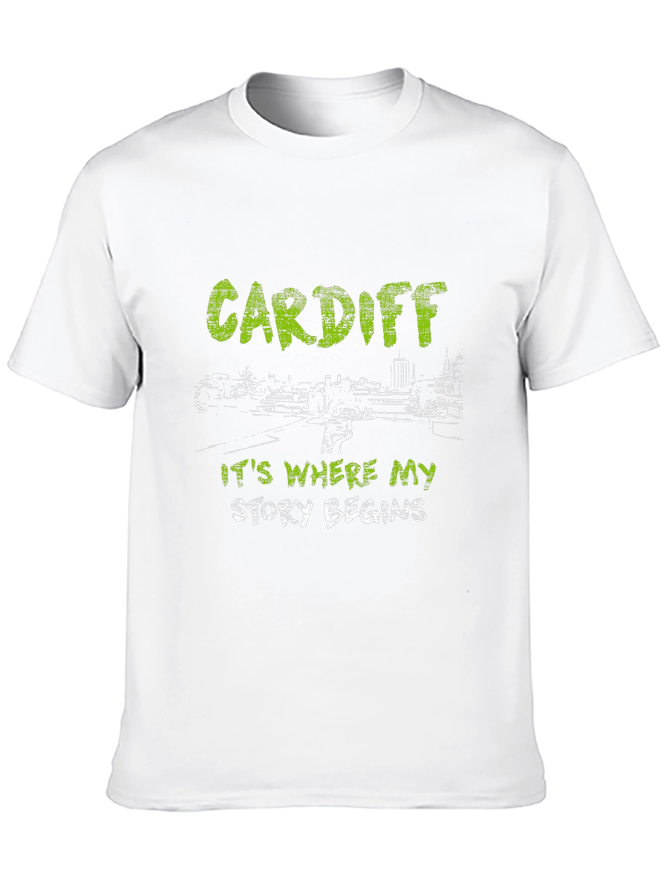 Cardiff Story Begins Black T-Shirt