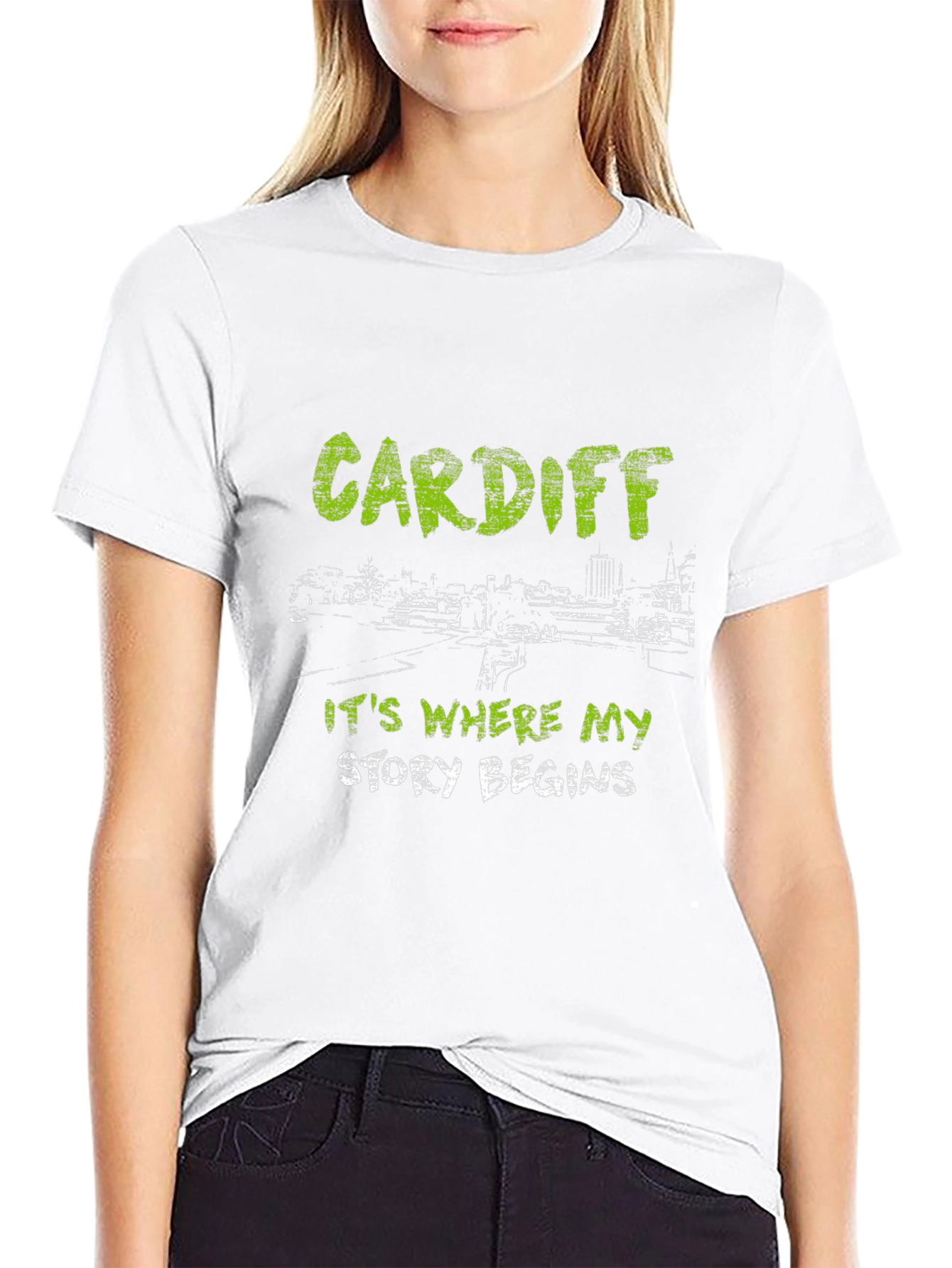 Cardiff Story Begins Black T-Shirt