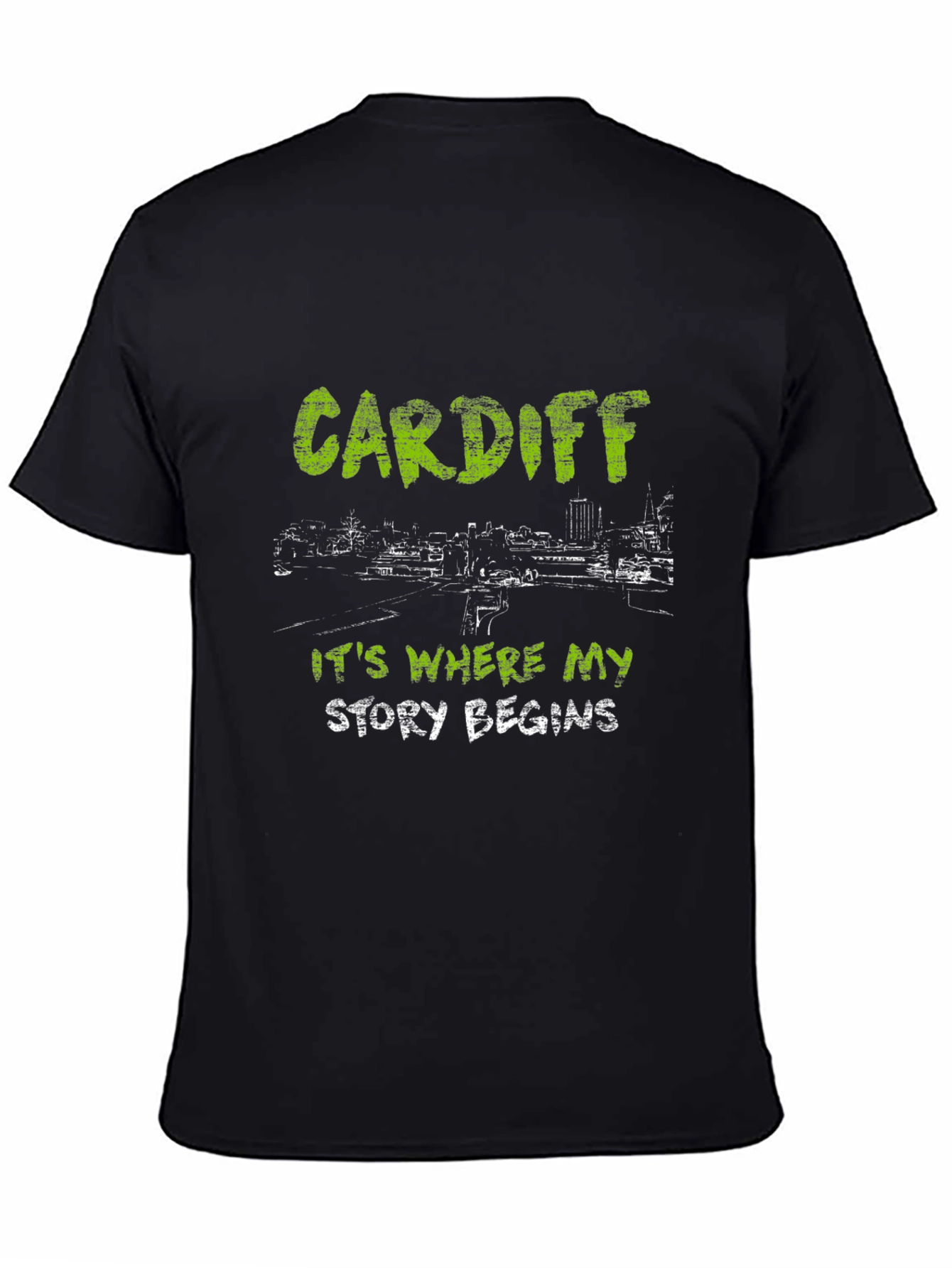 Cardiff Story Begins Black T-Shirt