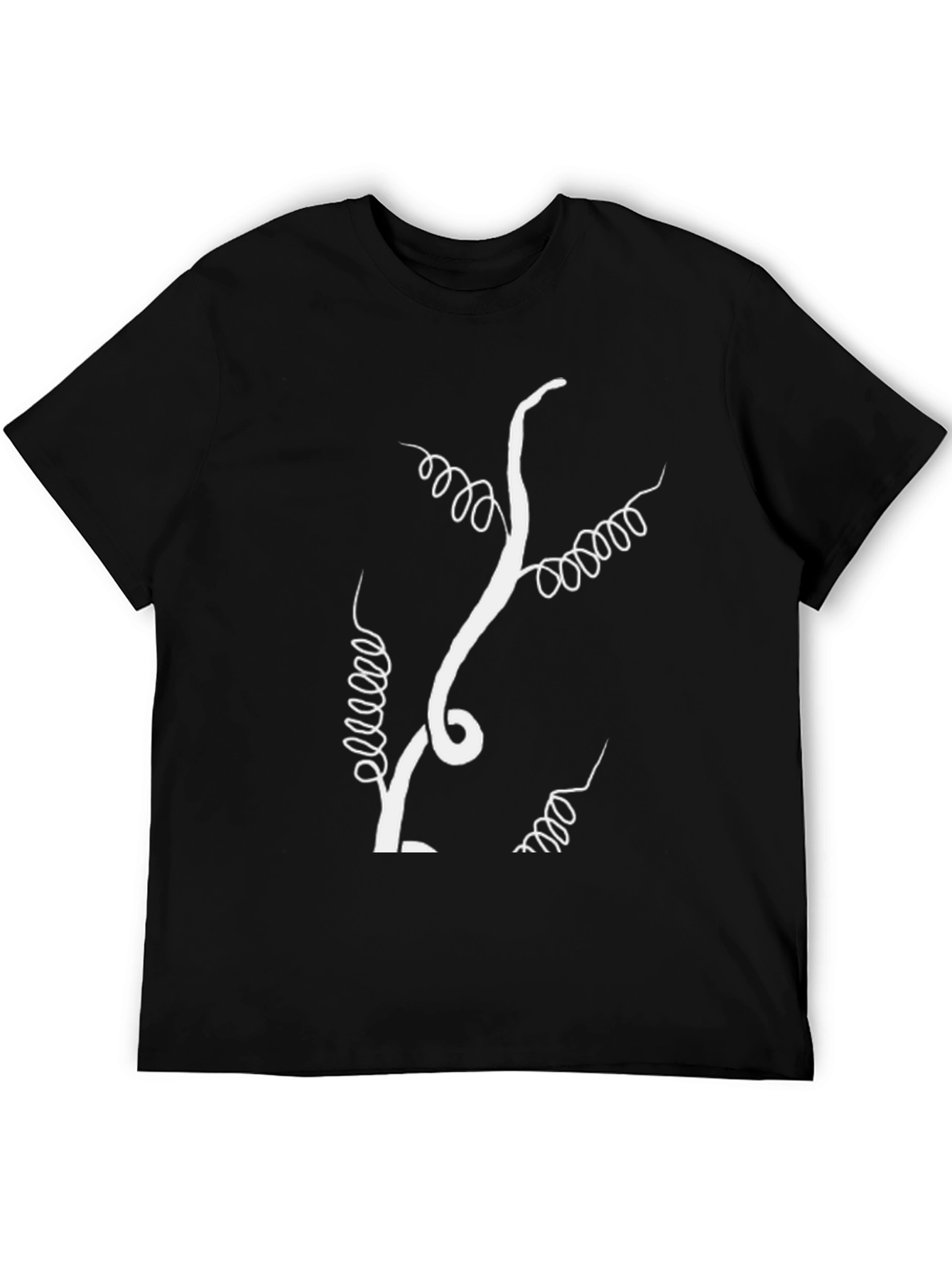 Vine Graphic Black T-Shirt - Unique Design