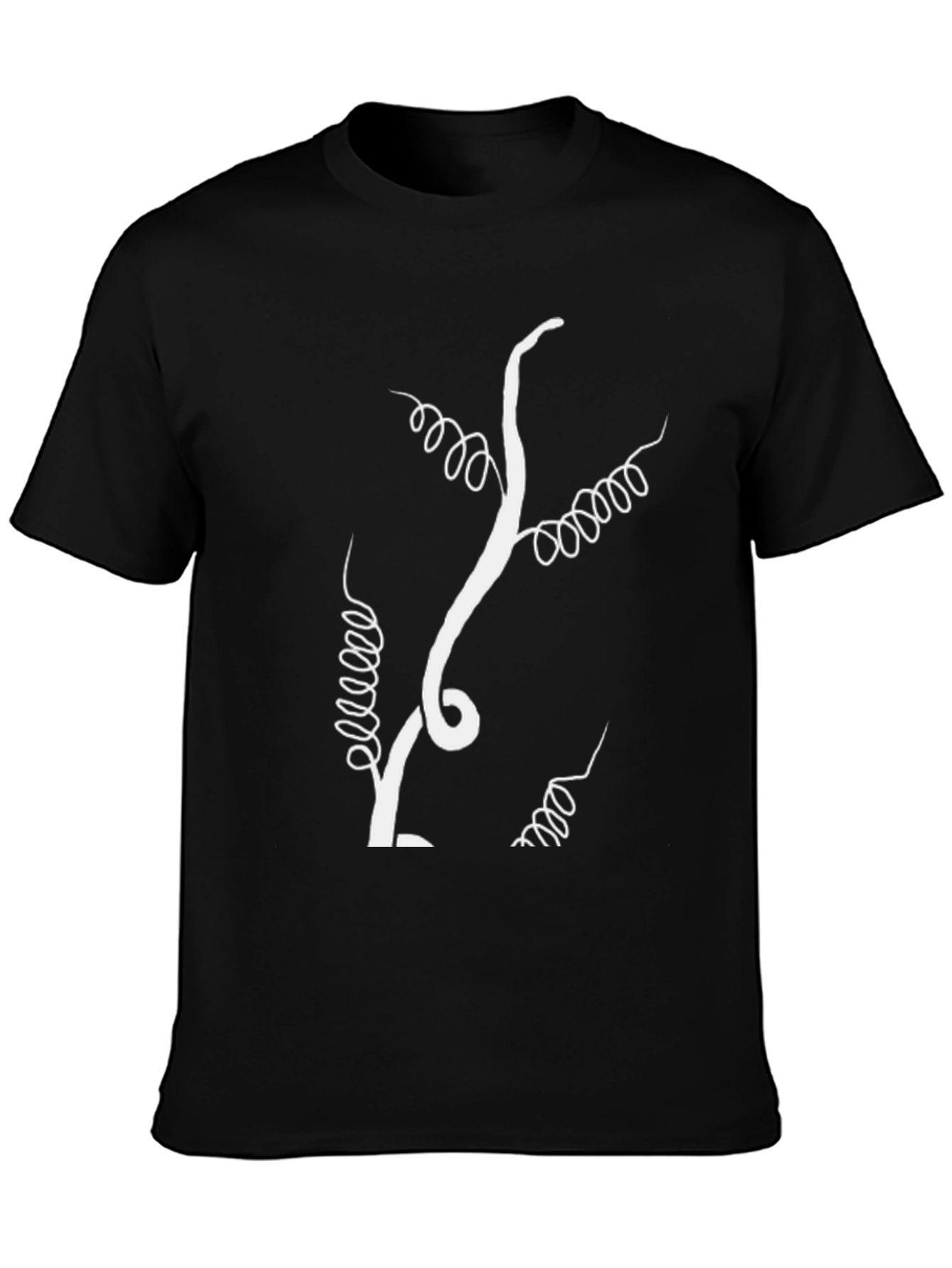 Vine Graphic Black T-Shirt - Unique Design