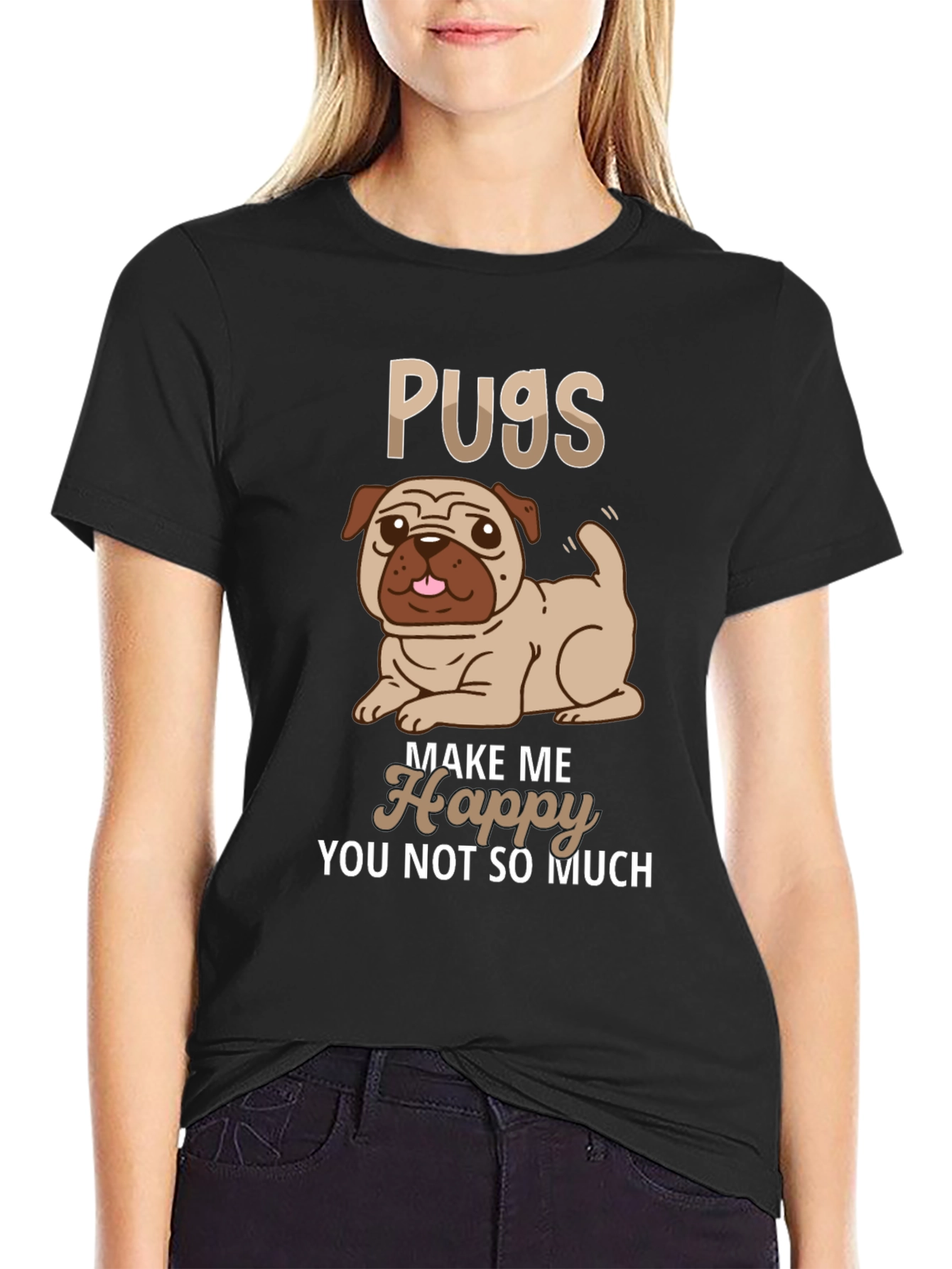 Pugs Make Me Happy T-Shirt