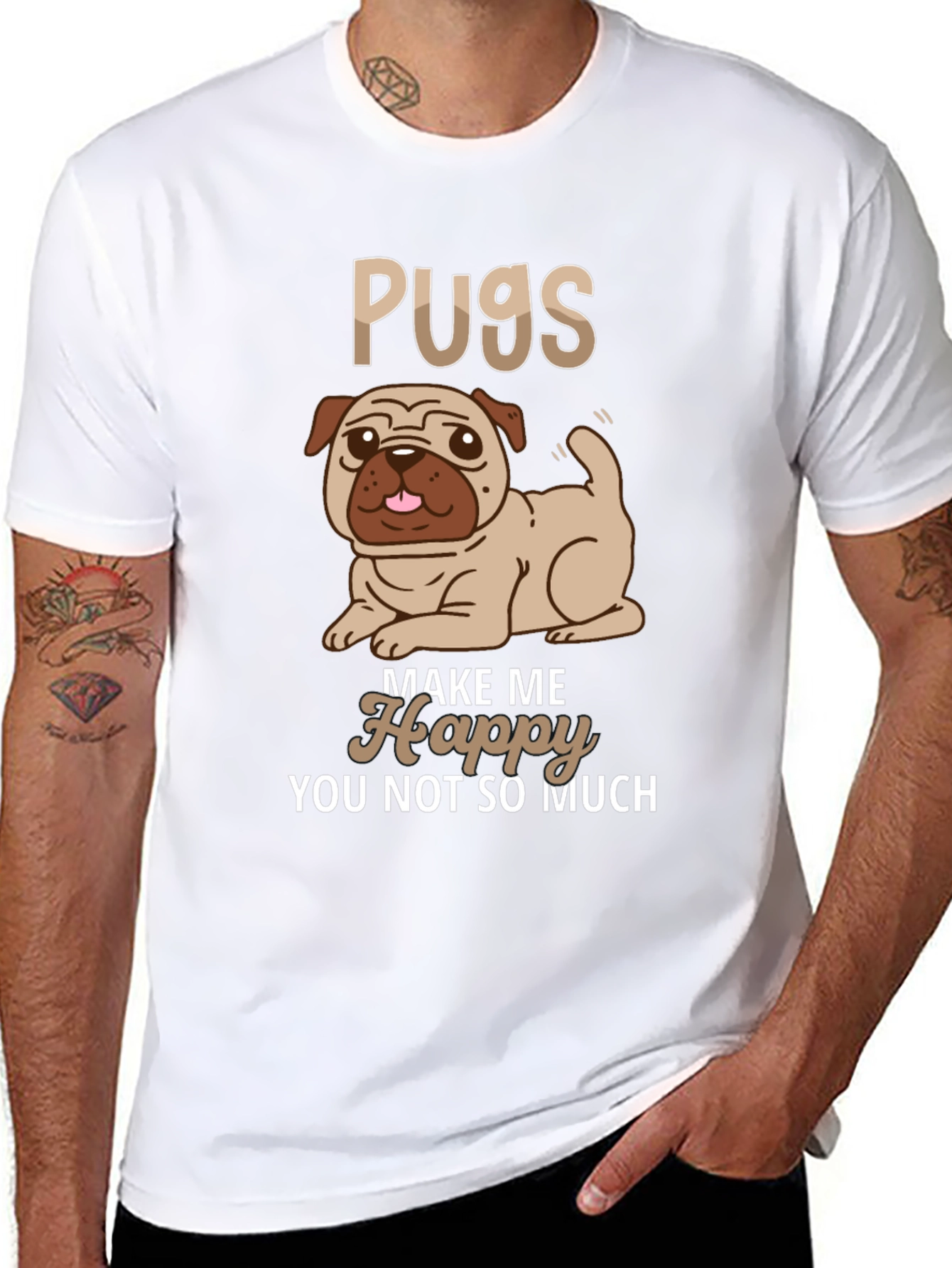Pugs Make Me Happy T-Shirt