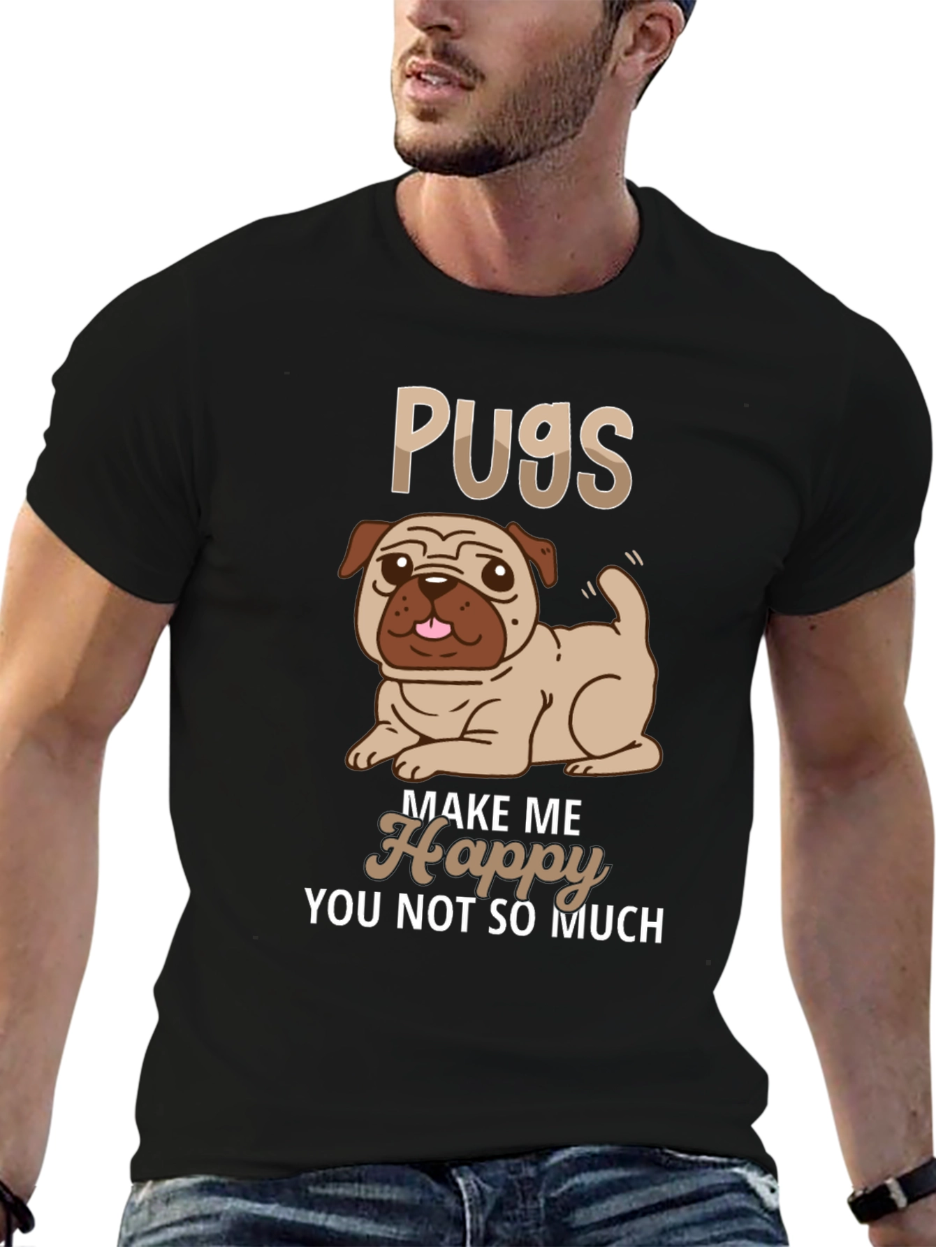 Pugs Make Me Happy T-Shirt