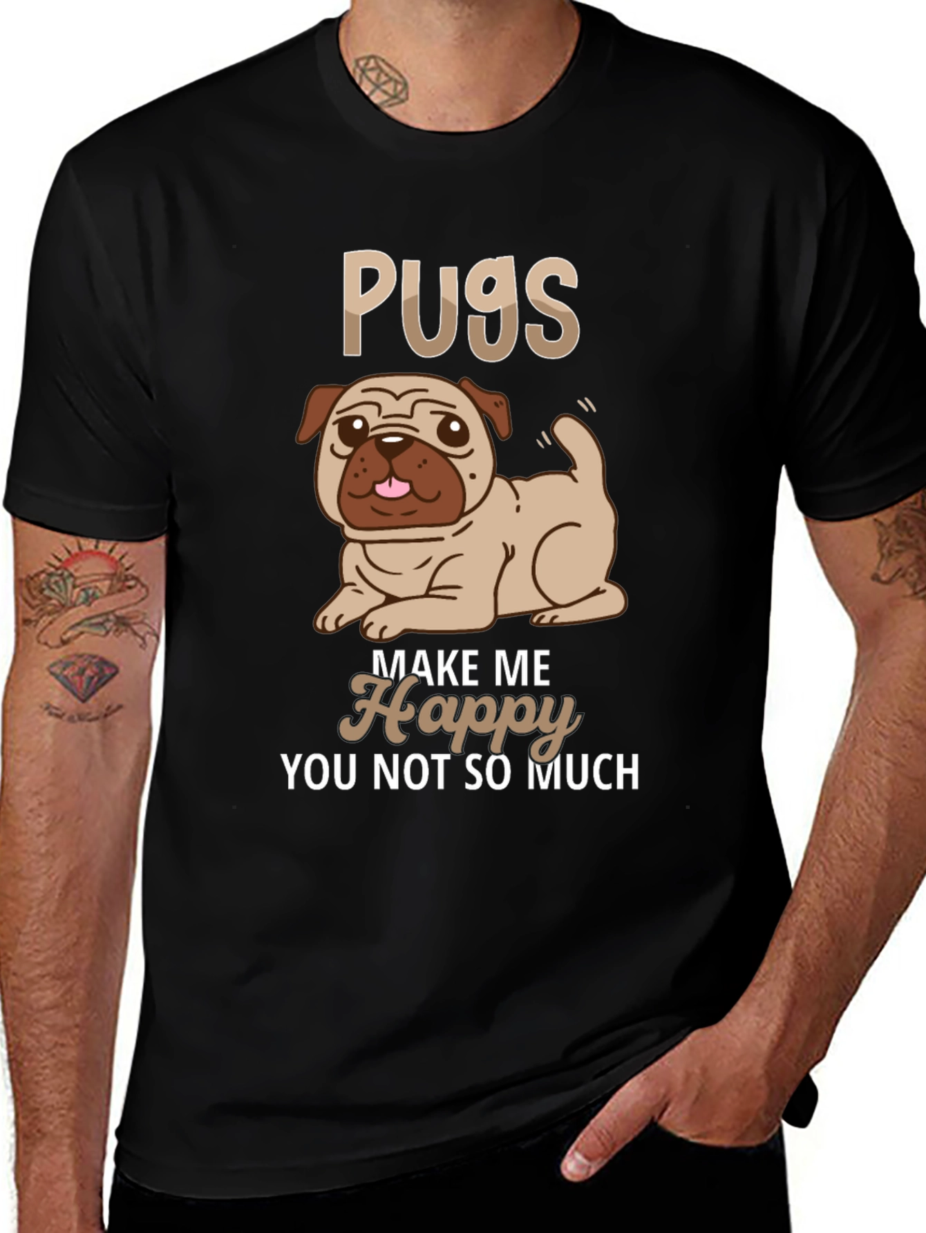 Pugs Make Me Happy T-Shirt
