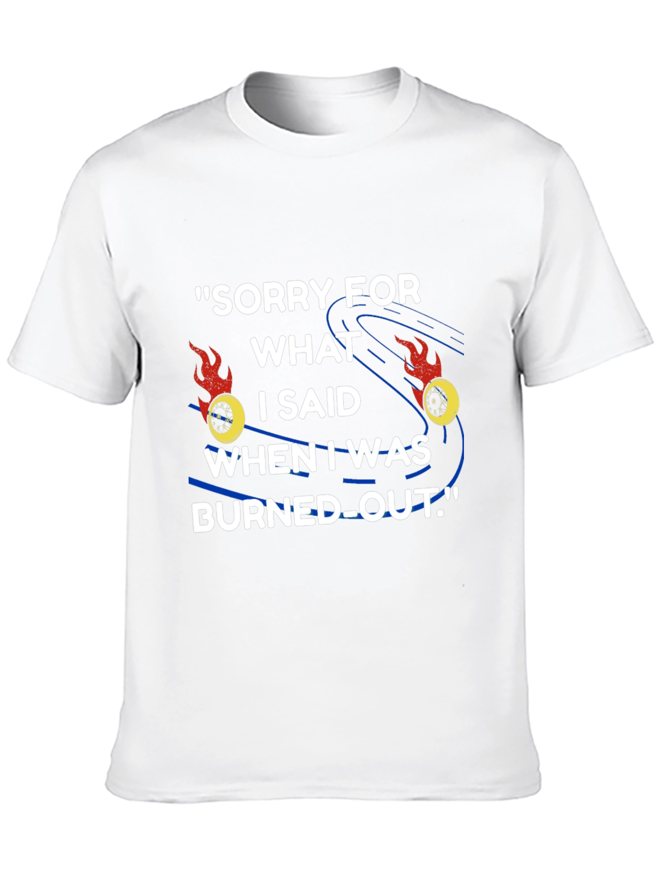 Burned Out Apology Graphic Tee - Black
