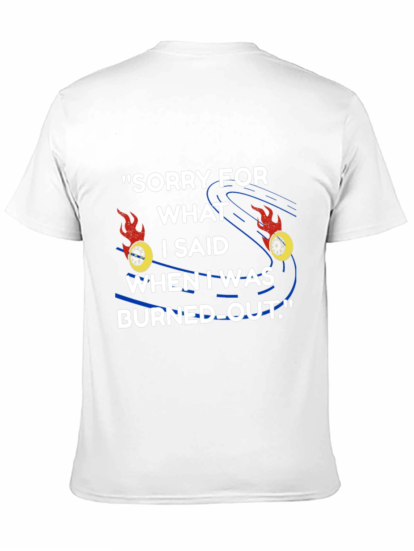Burned Out Apology Graphic Tee - Black